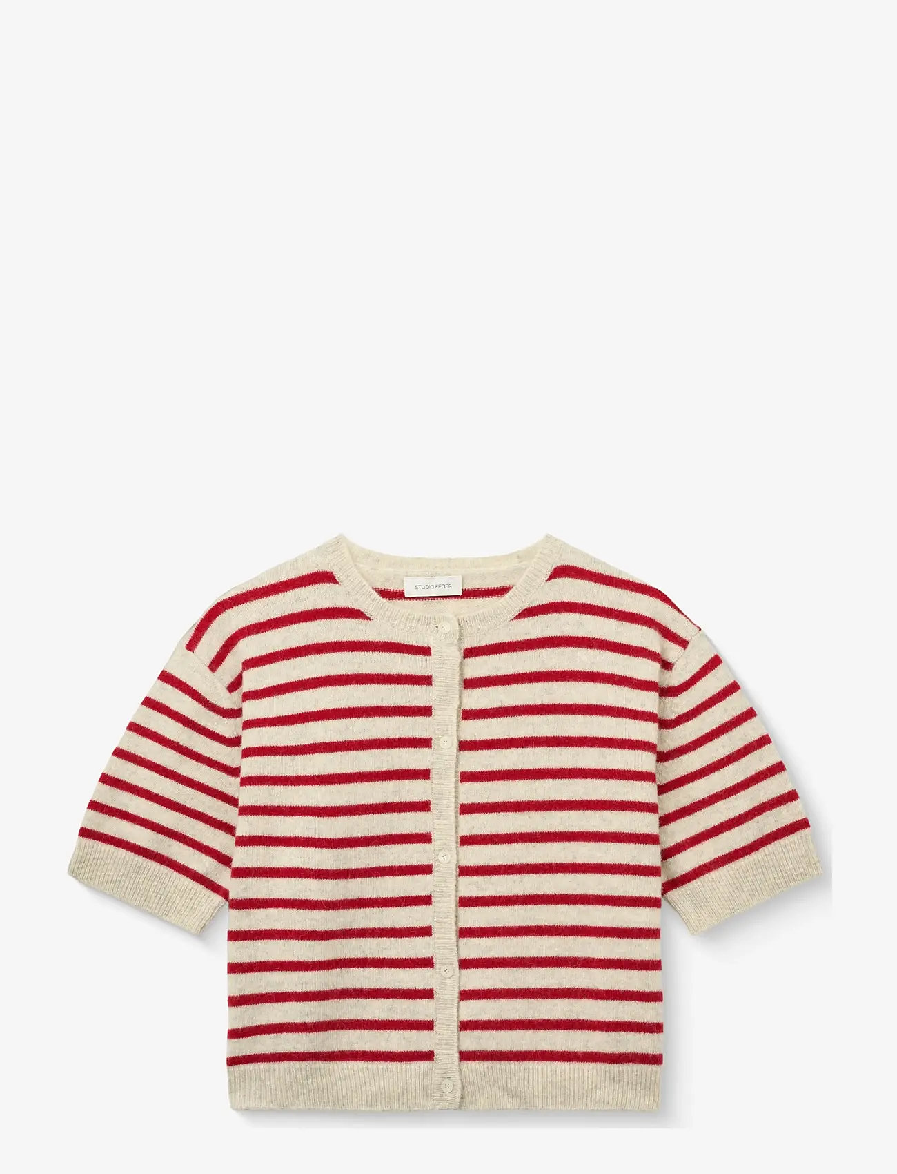 STUDIO FEDER - SIGNE CARDIGAN - cardigans - red creme - 1