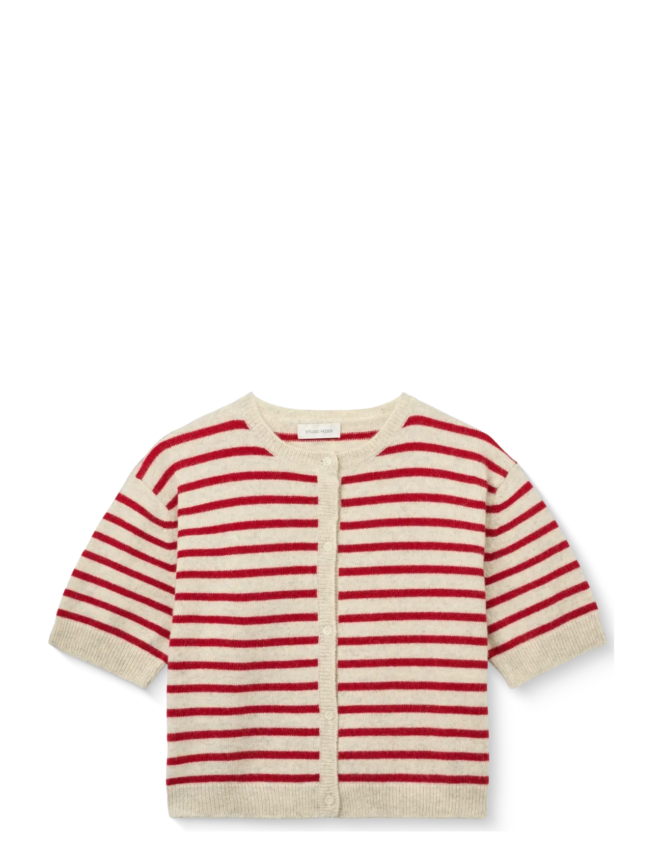 STUDIO FEDER SIGNE CARDIGAN - Kampaania - RED CREME / multi