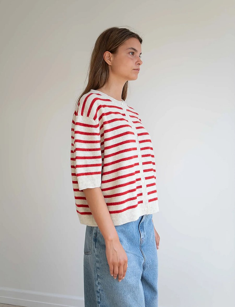 STUDIO FEDER - SIGNE CARDIGAN - kardiganid - red creme - 3