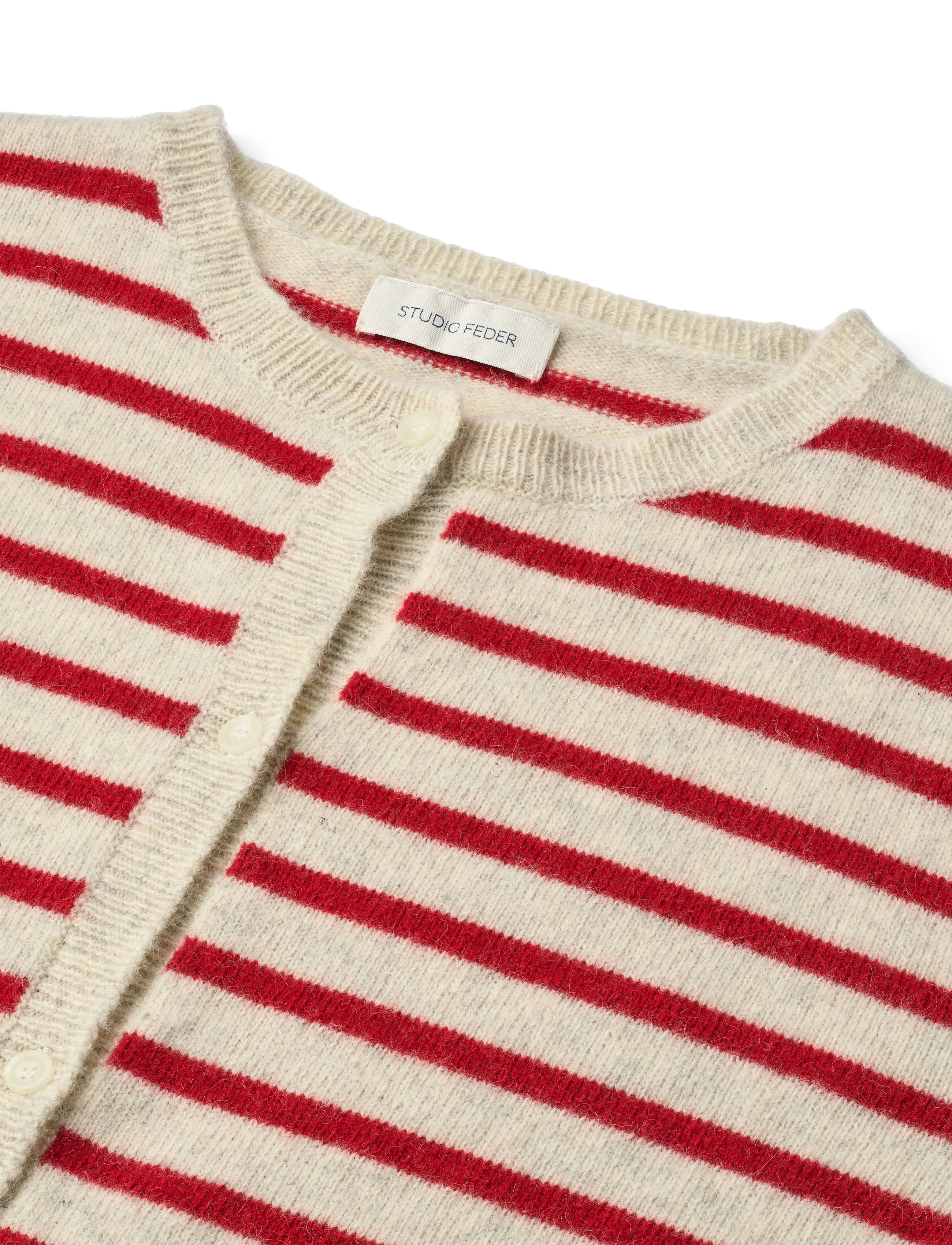 STUDIO FEDER - SIGNE CARDIGAN - kardiganid - red creme - 4