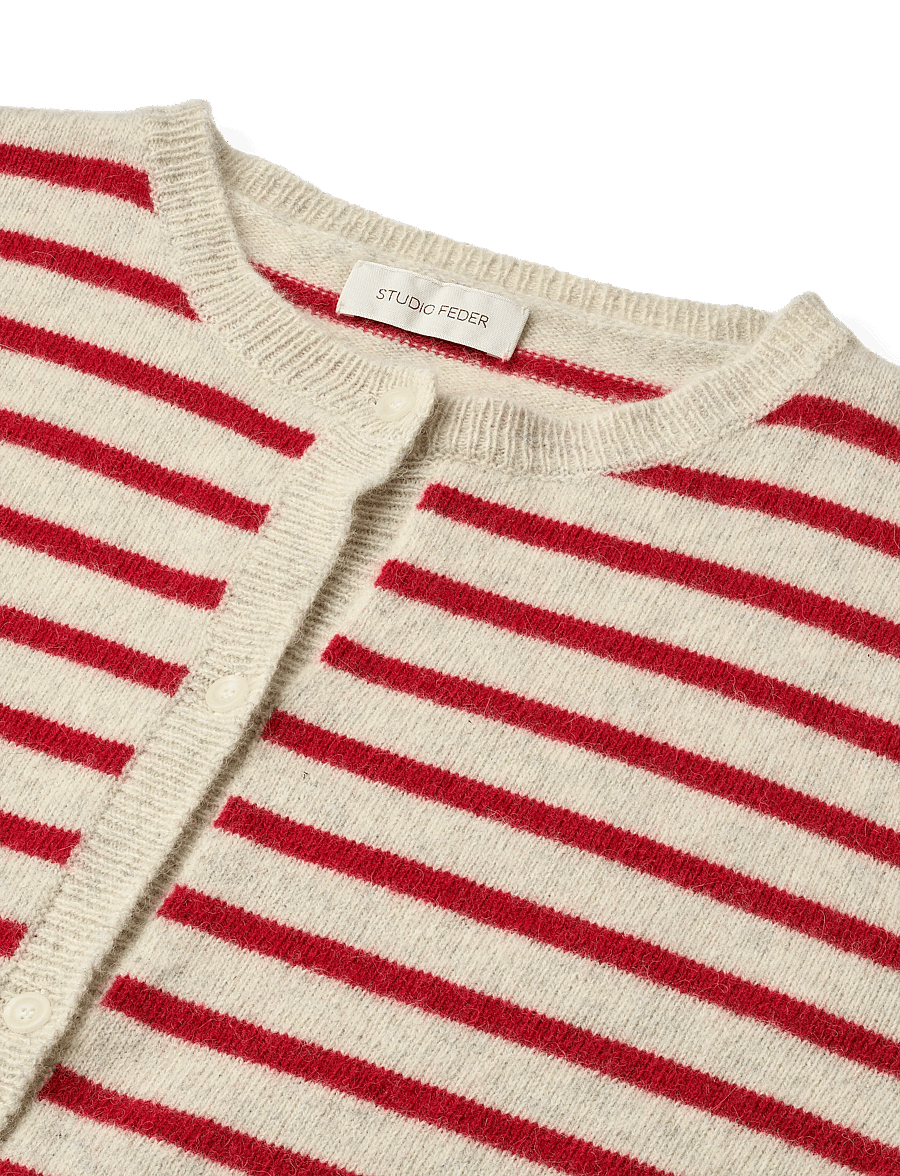 STUDIO FEDER - SIGNE CARDIGAN - kardiganid - red creme - 4