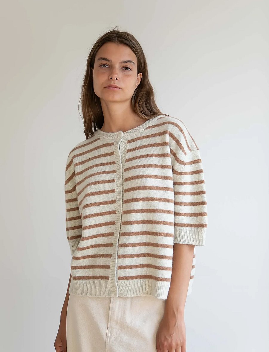 STUDIO FEDER - SIGNE CARDIGAN - strickjacken - toffee creme - 0