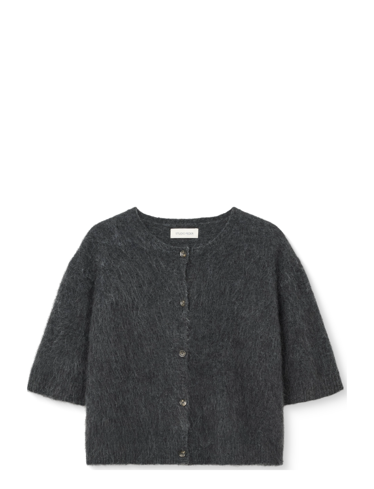 STUDIO FEDER SIGNE HAIRY CARDIGAN - Colours of the season - CHARCOAL MELANGE / grey