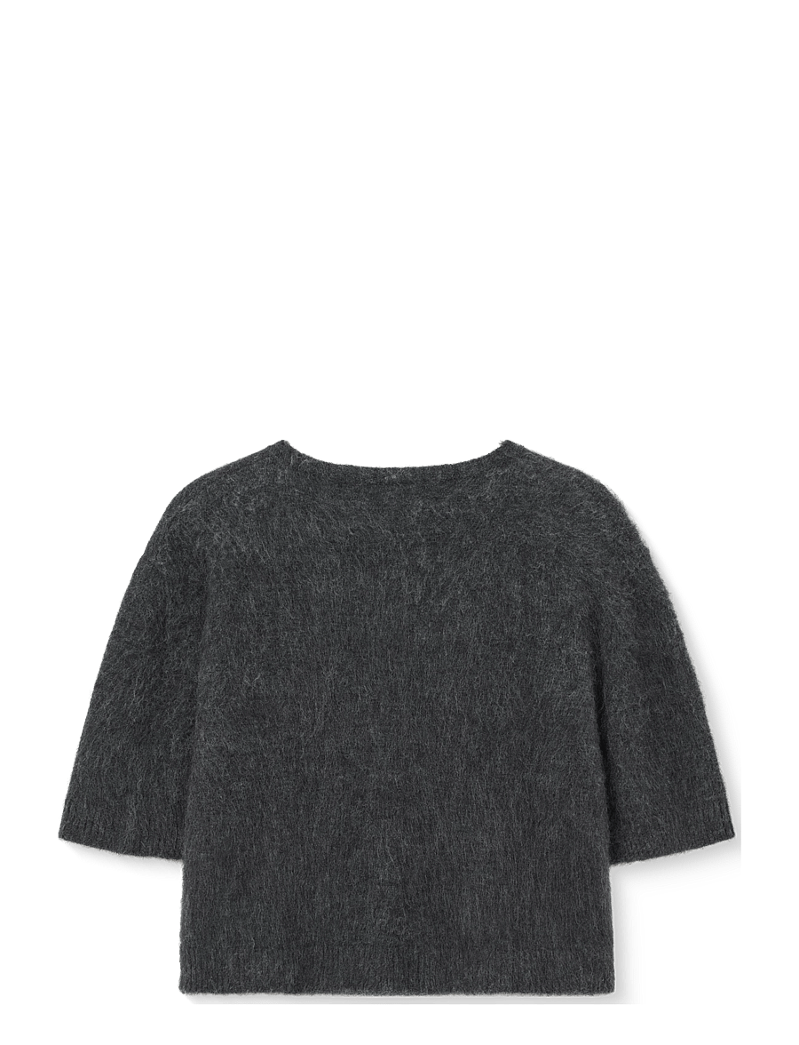 STUDIO FEDER - SIGNE HAIRY CARDIGAN - koftor - charcoal melange - 2