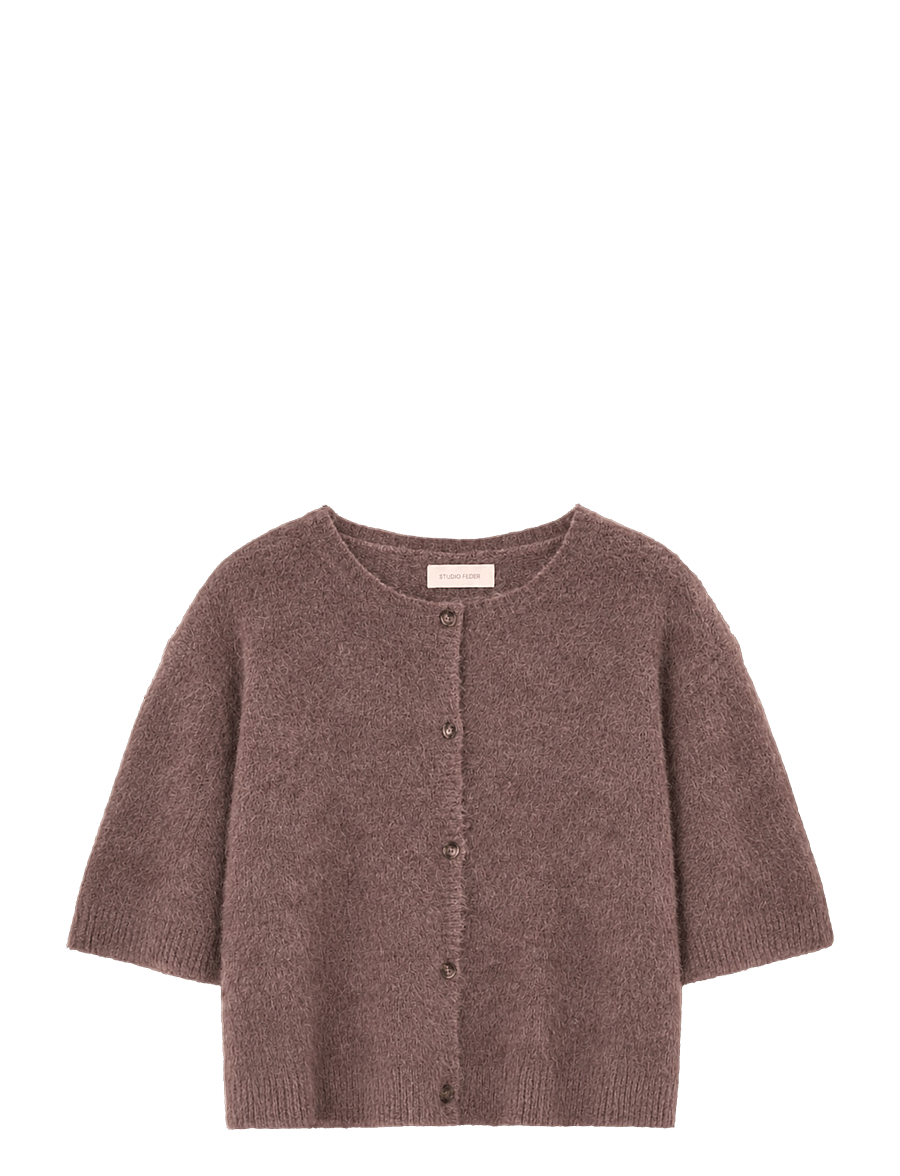 STUDIO FEDER - SIGNE HAIRY CARDIGAN - strickjacken - oat melange - 1