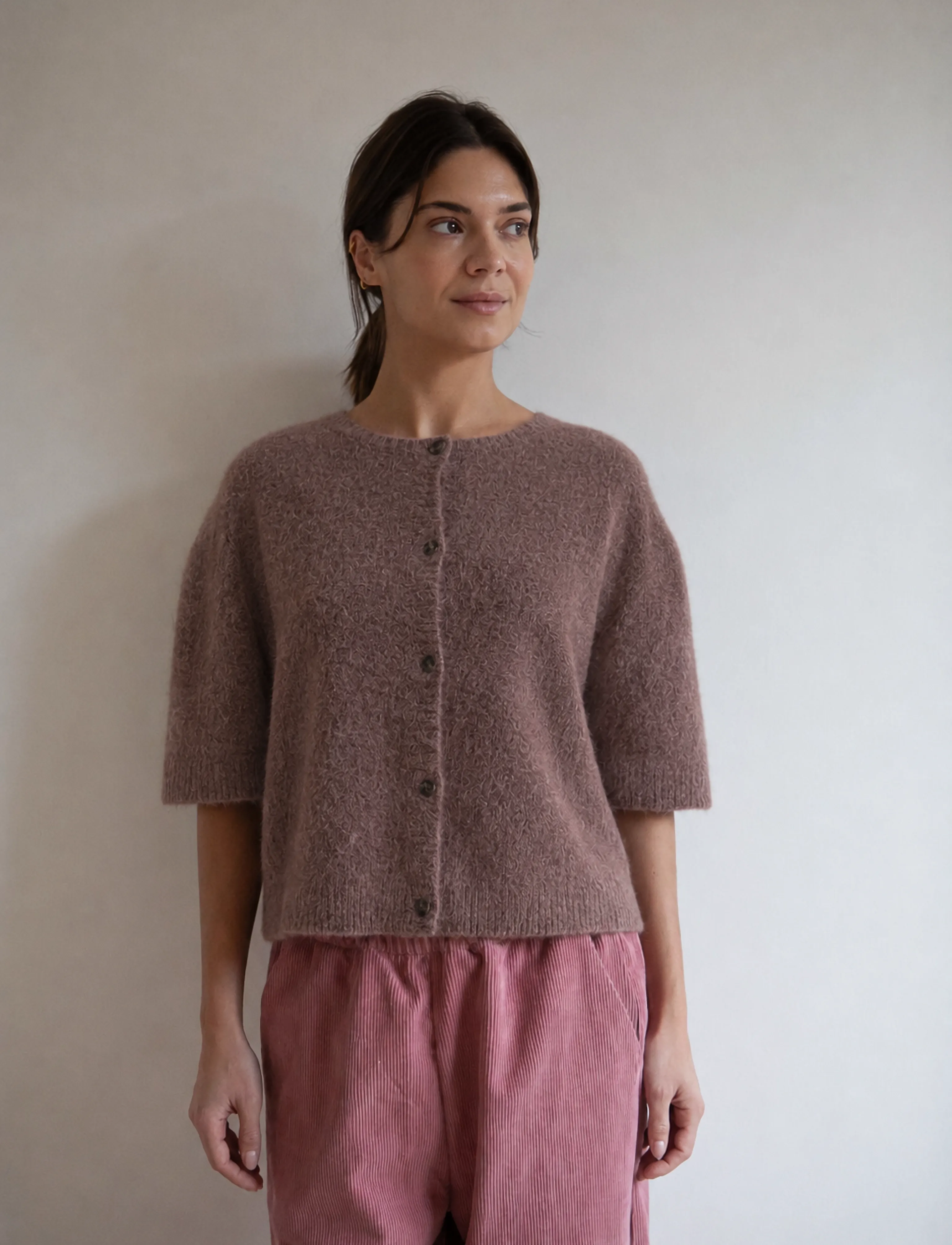 STUDIO FEDER - SIGNE HAIRY CARDIGAN - strickjacken - oat melange - 4
