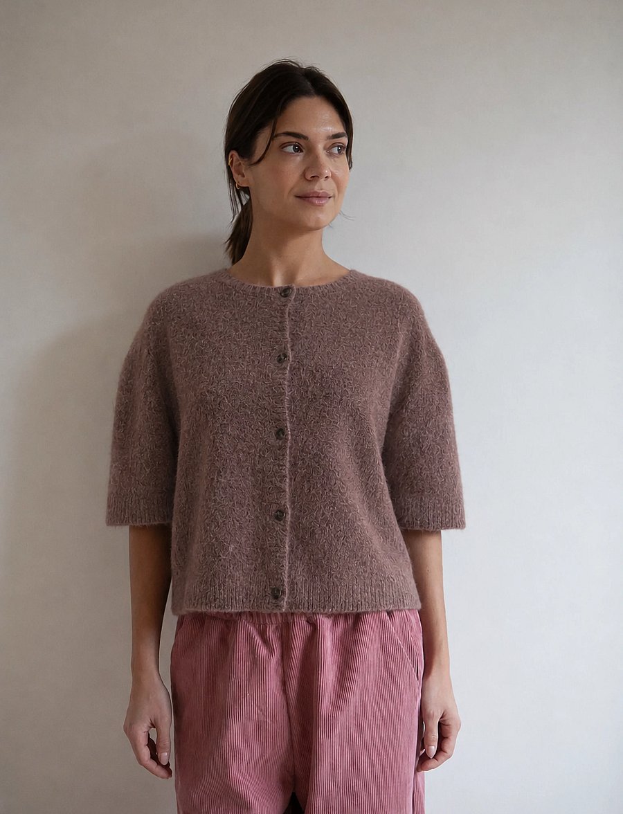 STUDIO FEDER - SIGNE HAIRY CARDIGAN - strickjacken - oat melange - 4