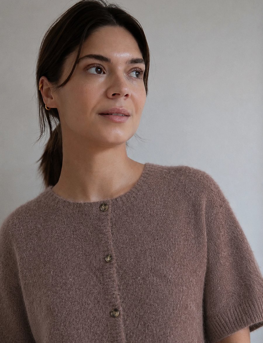 STUDIO FEDER - SIGNE HAIRY CARDIGAN - strickjacken - oat melange - 5