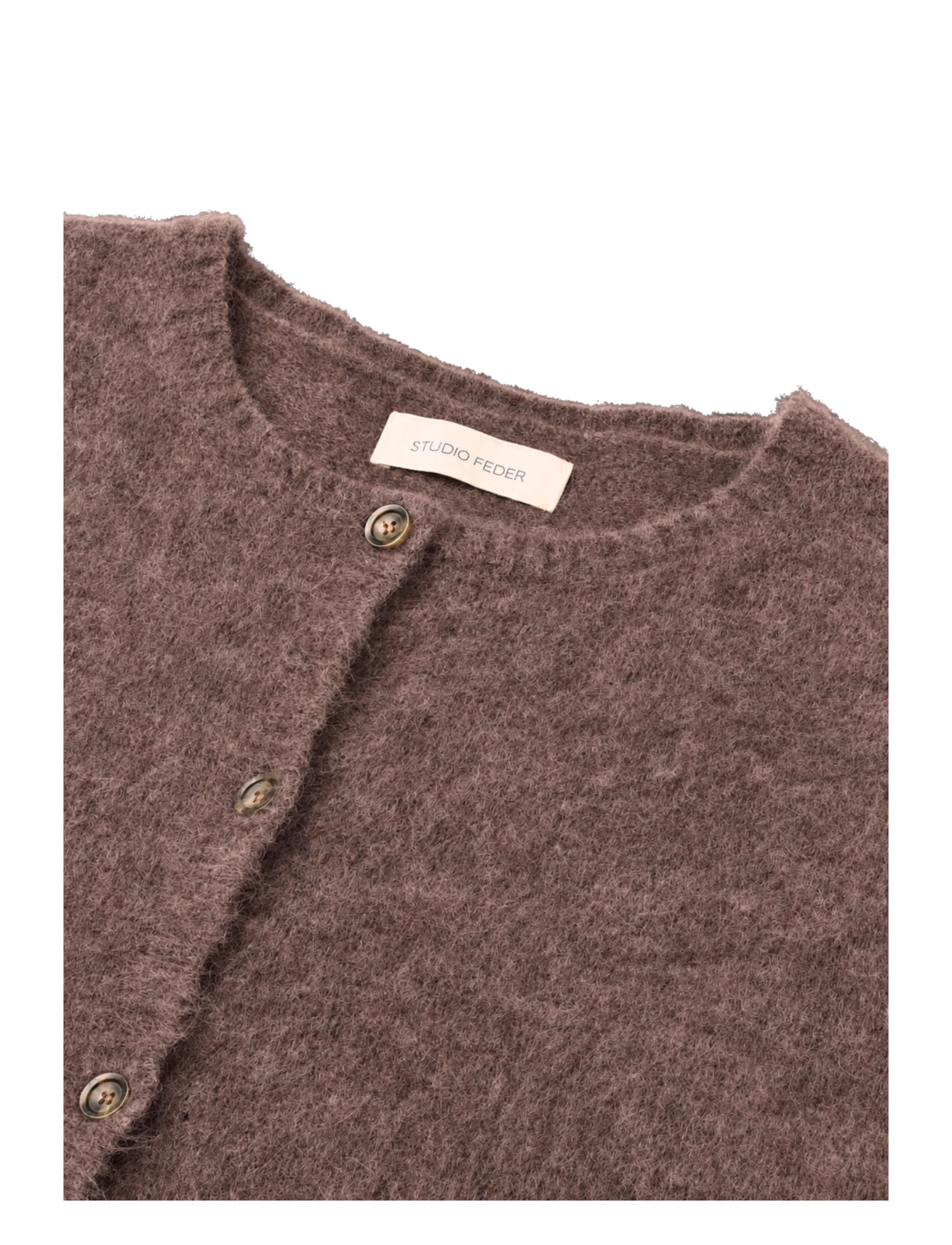 STUDIO FEDER - SIGNE HAIRY CARDIGAN - strickjacken - oat melange - 3
