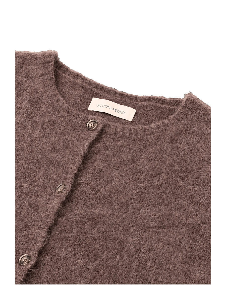 STUDIO FEDER - SIGNE HAIRY CARDIGAN - strickjacken - oat melange - 3