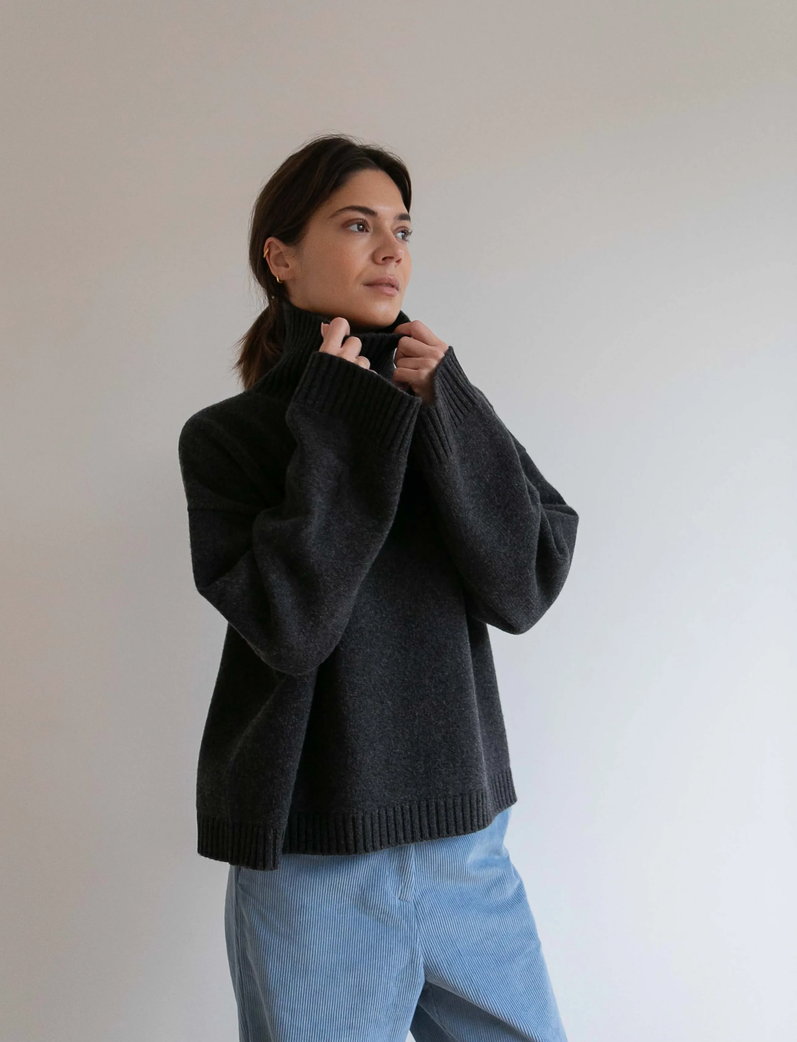 STUDIO FEDER - THYRA KNIT - kaschmir - charcoal melange - 3