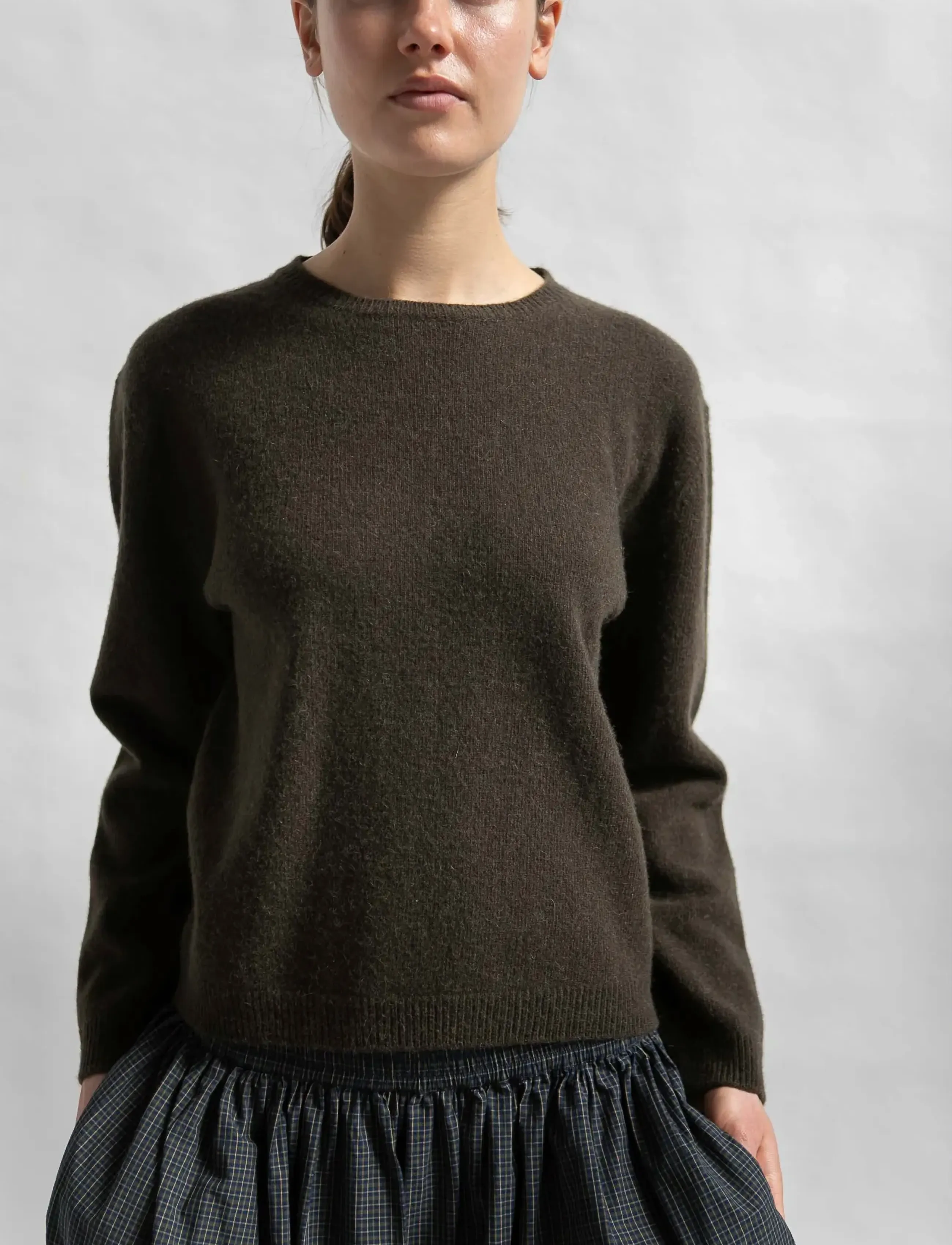 STUDIO FEDER Charlie Knit, S, Brown, Strik > Trøjer, Dame