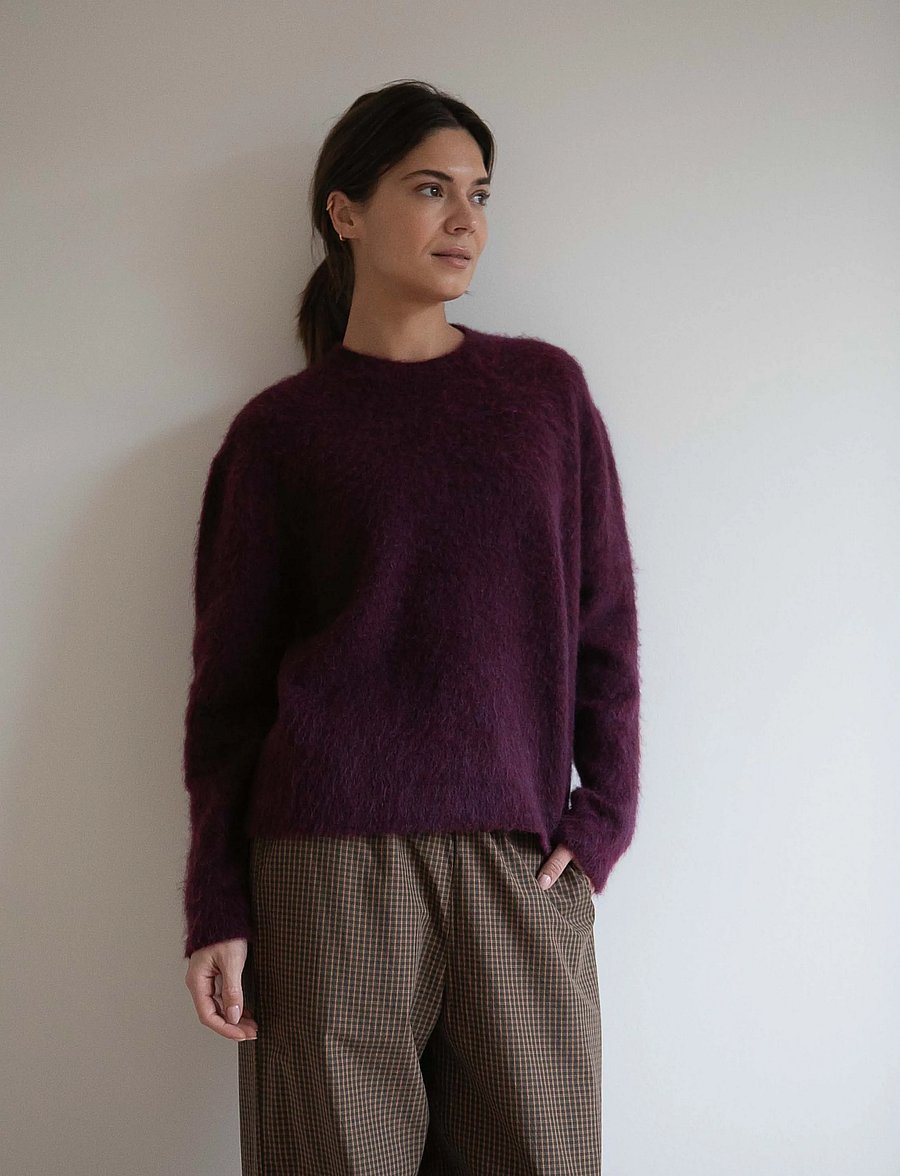 STUDIO FEDER - NINA HAIRY KNIT - pullover - burgundy - 0