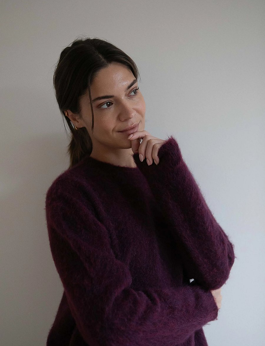 STUDIO FEDER - NINA HAIRY KNIT - pullover - burgundy - 4
