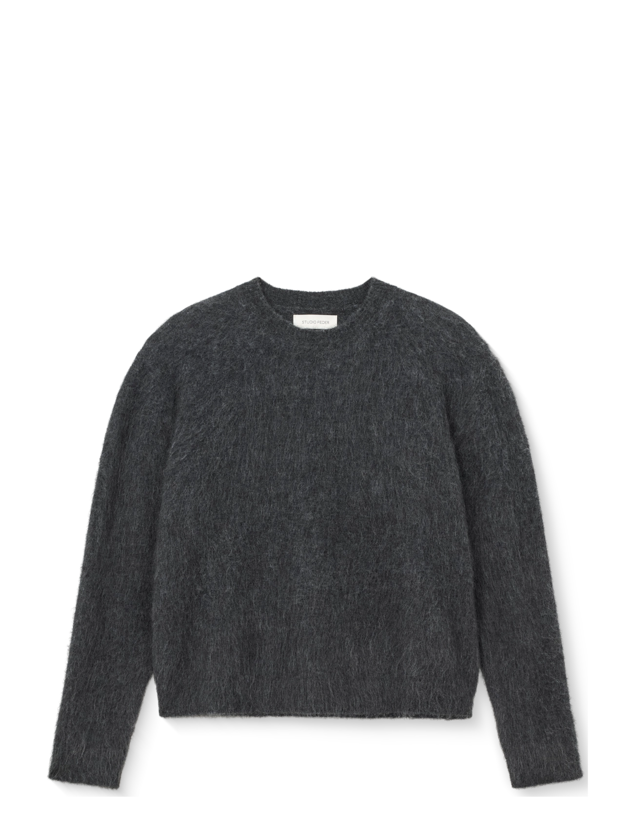 STUDIO FEDER NINA HAIRY KNIT - Strickmode - CHARCOAL MELANGE / grey