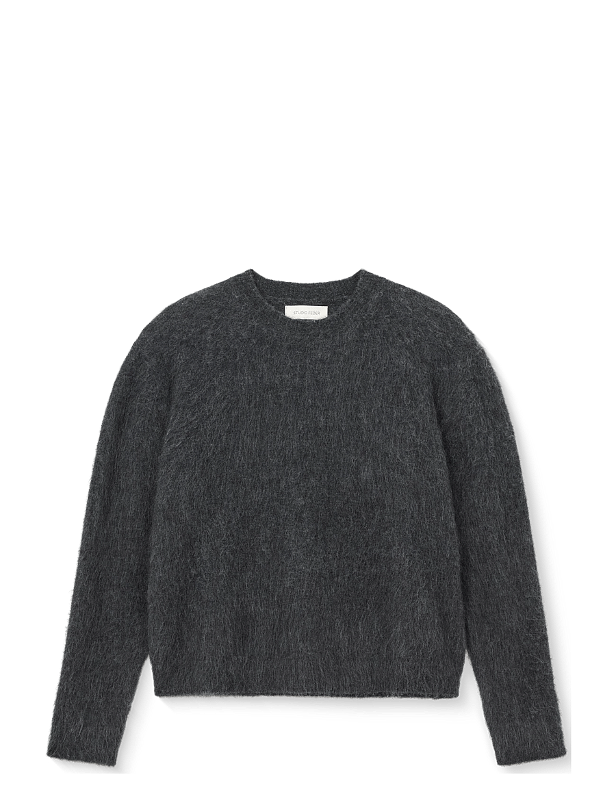 STUDIO FEDER - NINA HAIRY KNIT - pullover - charcoal melange - 1