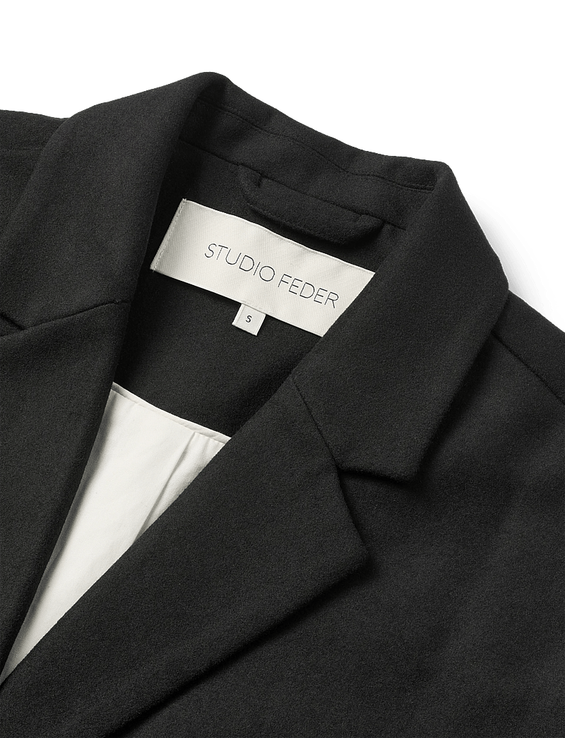 STUDIO FEDER - LUIS BLAZER - WOOL - enkeltradede blazere - black - 2