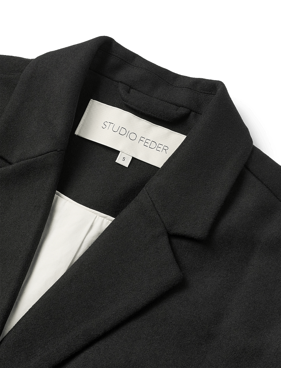 STUDIO FEDER - LUIS BLAZER - WOOL - marynarki z pojedynczym zapięciem - black - 2