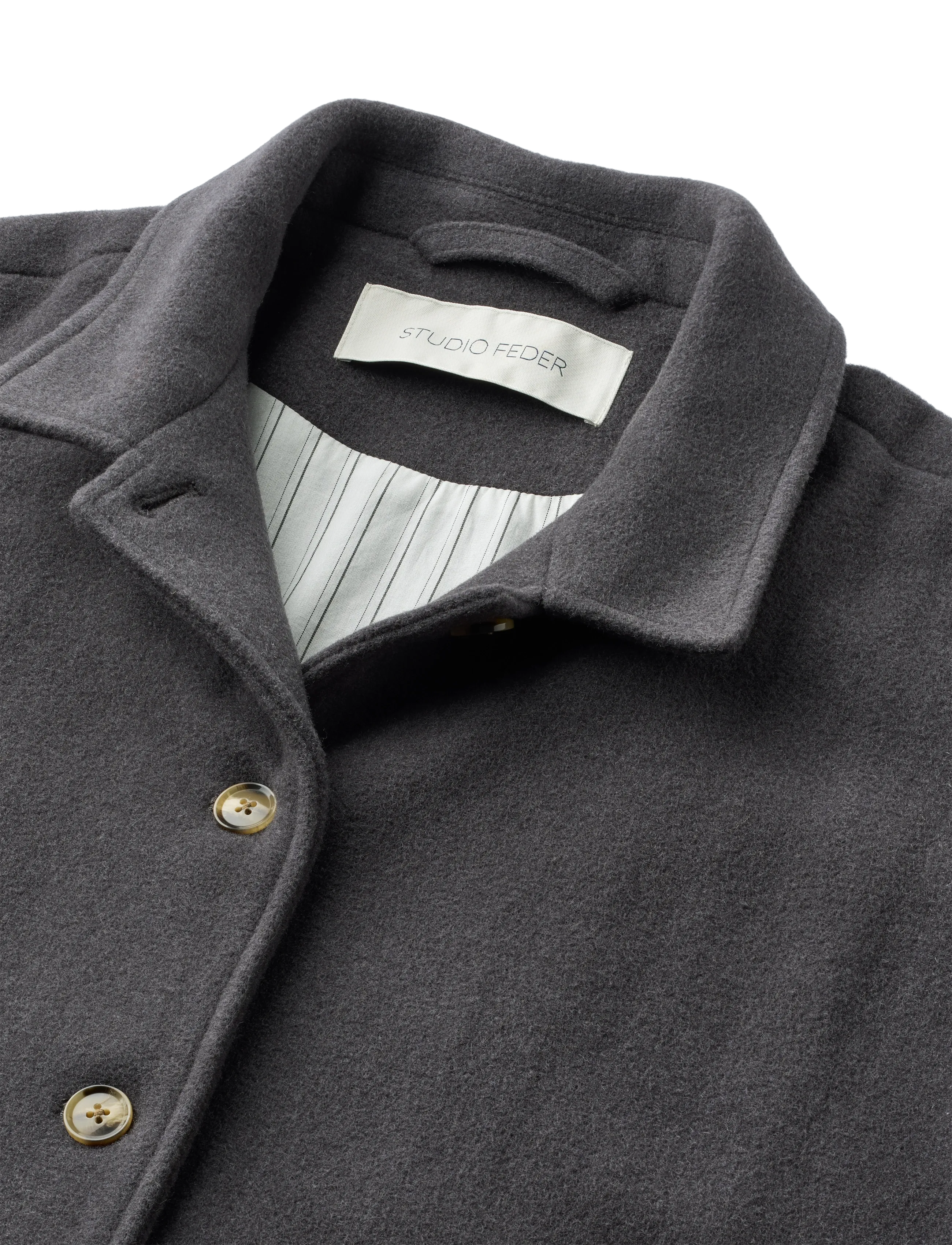 STUDIO FEDER - FELIX COAT - WOOL - vinterjakker - charcoal - 5