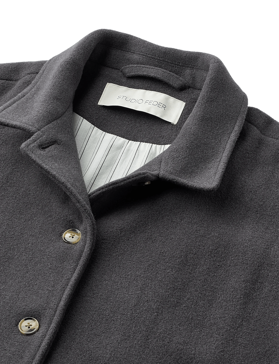 STUDIO FEDER - FELIX COAT - WOOL - talvejoped - charcoal - 5