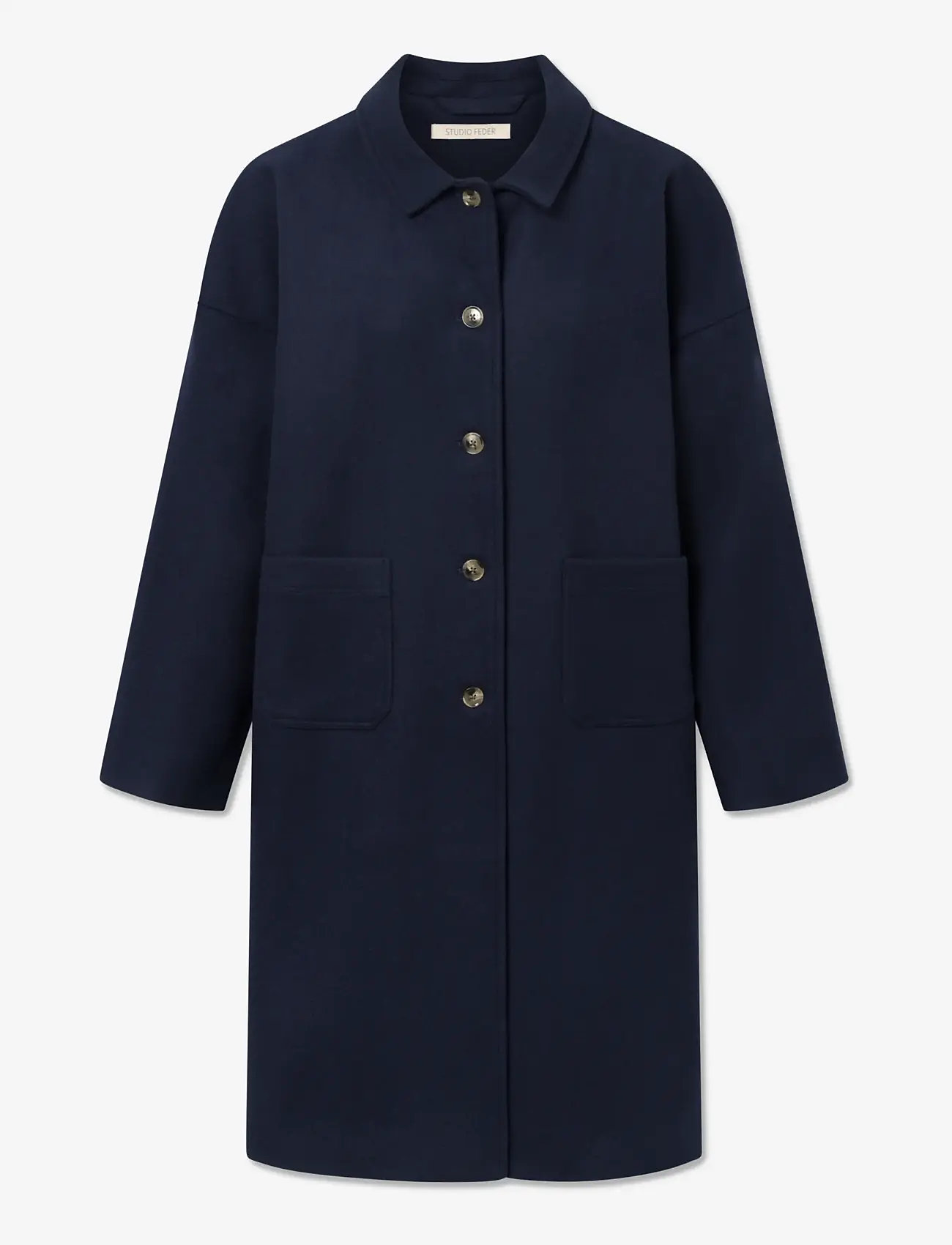 STUDIO FEDER - FELIX COAT - WOOL - overtøj - navy - 0
