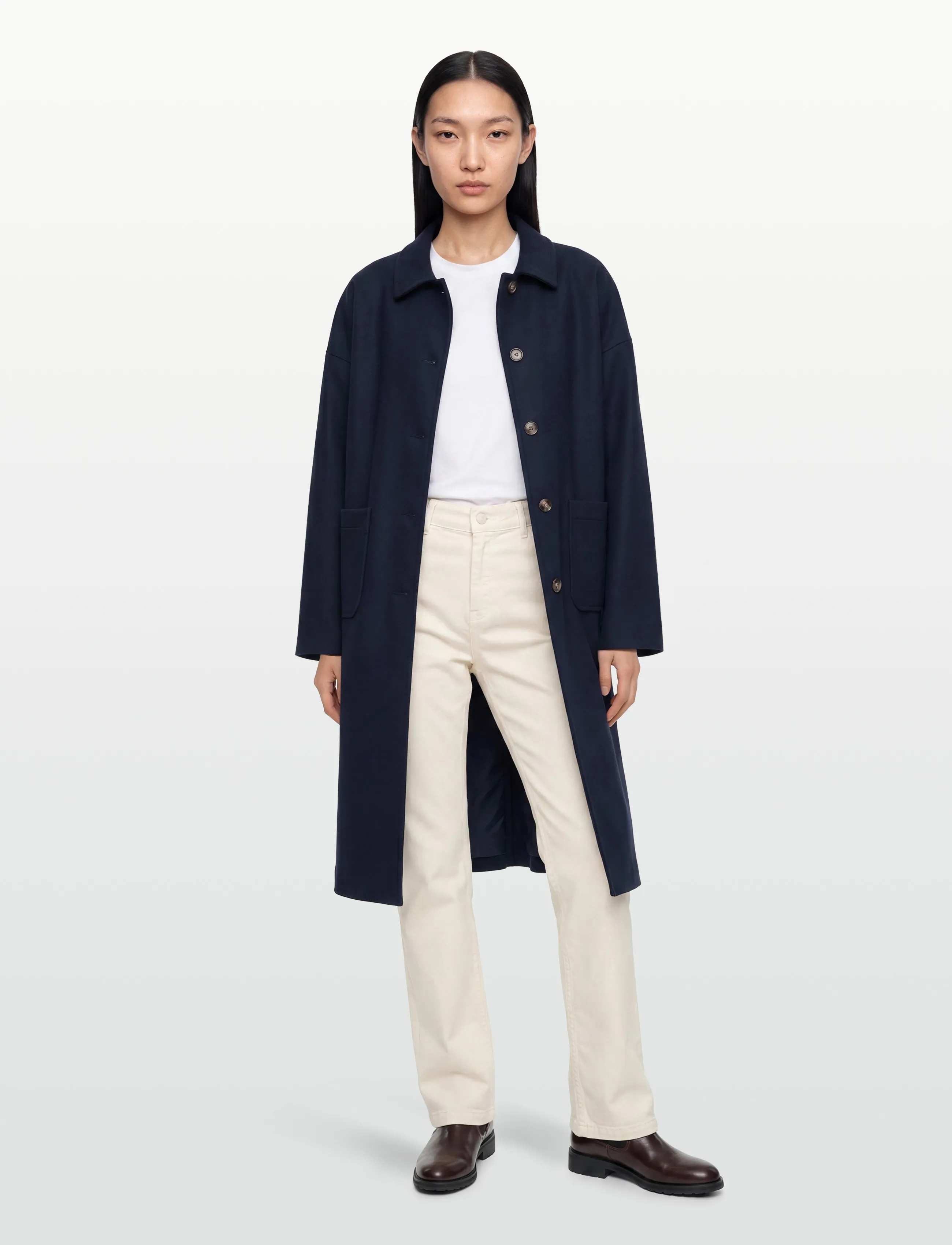 STUDIO FEDER - FELIX COAT - WOOL - wintermäntel - navy - 0