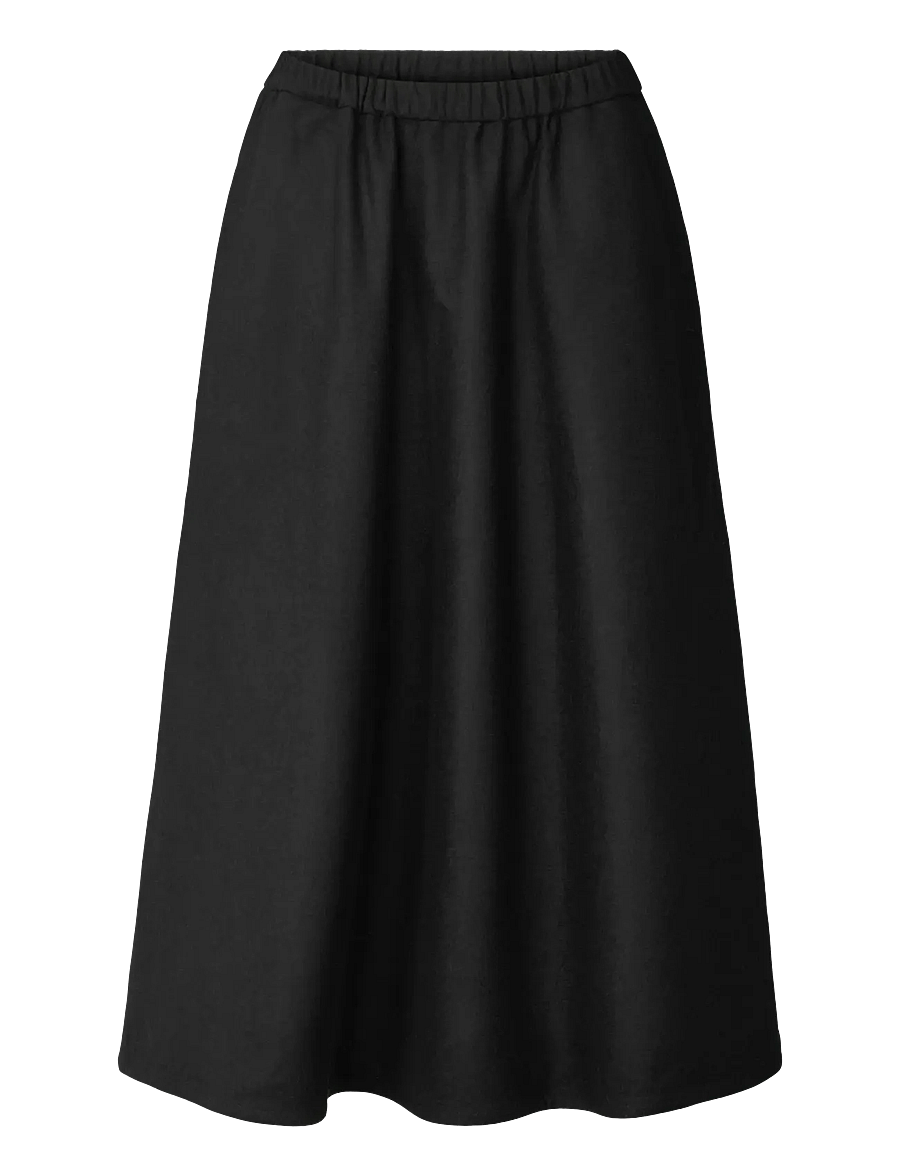 STUDIO FEDER - AGNES SKIRT - WOOL - midi-röcke - black - 0
