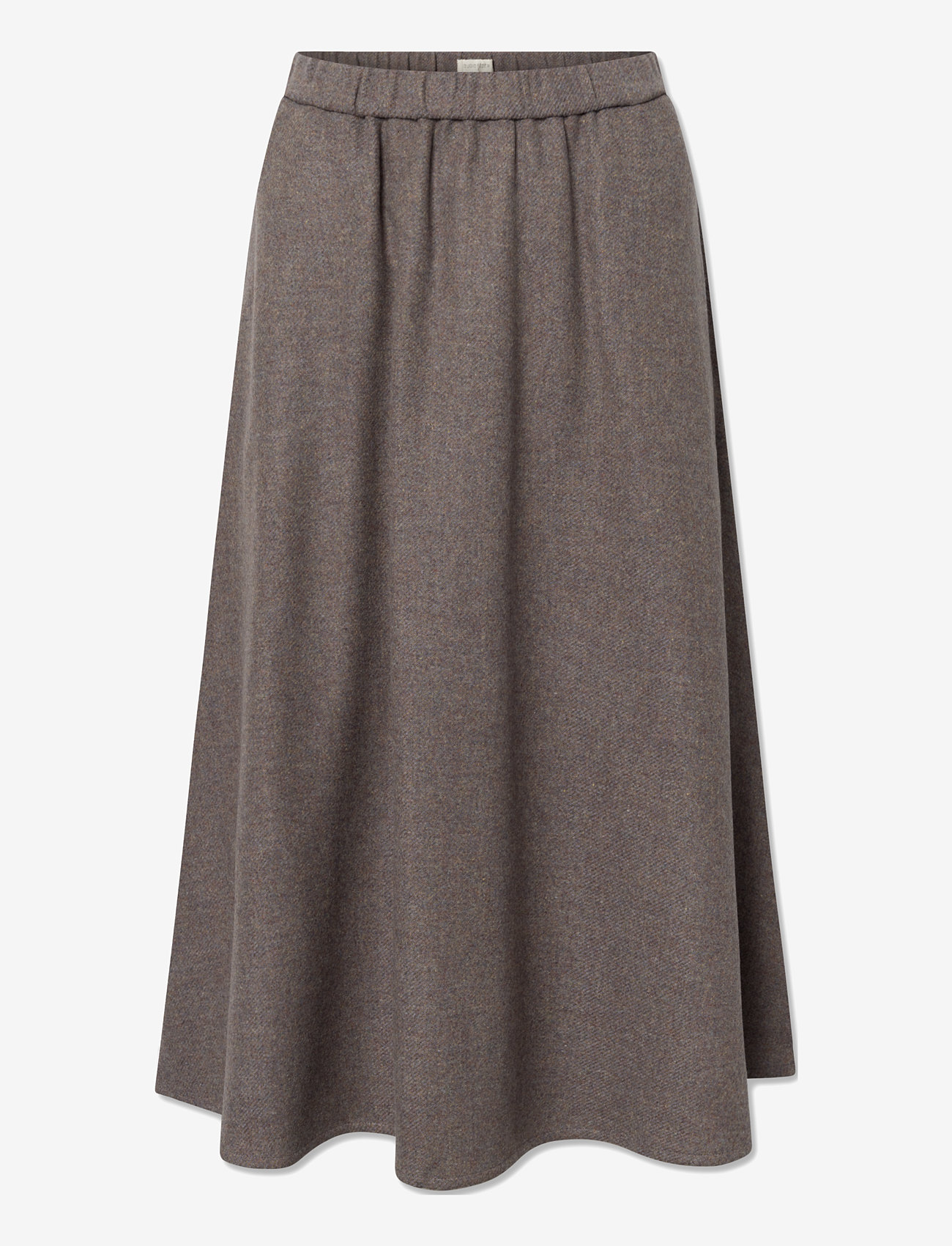 STUDIO FEDER - AGNES SKIRT - WOOL - midiseelikud - brown melange - 1