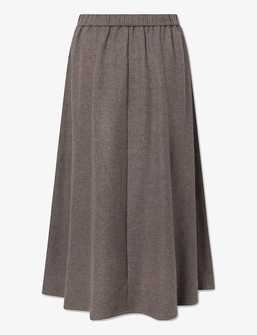 STUDIO FEDER - AGNES SKIRT - WOOL - midi kjolar - brown melange - 2