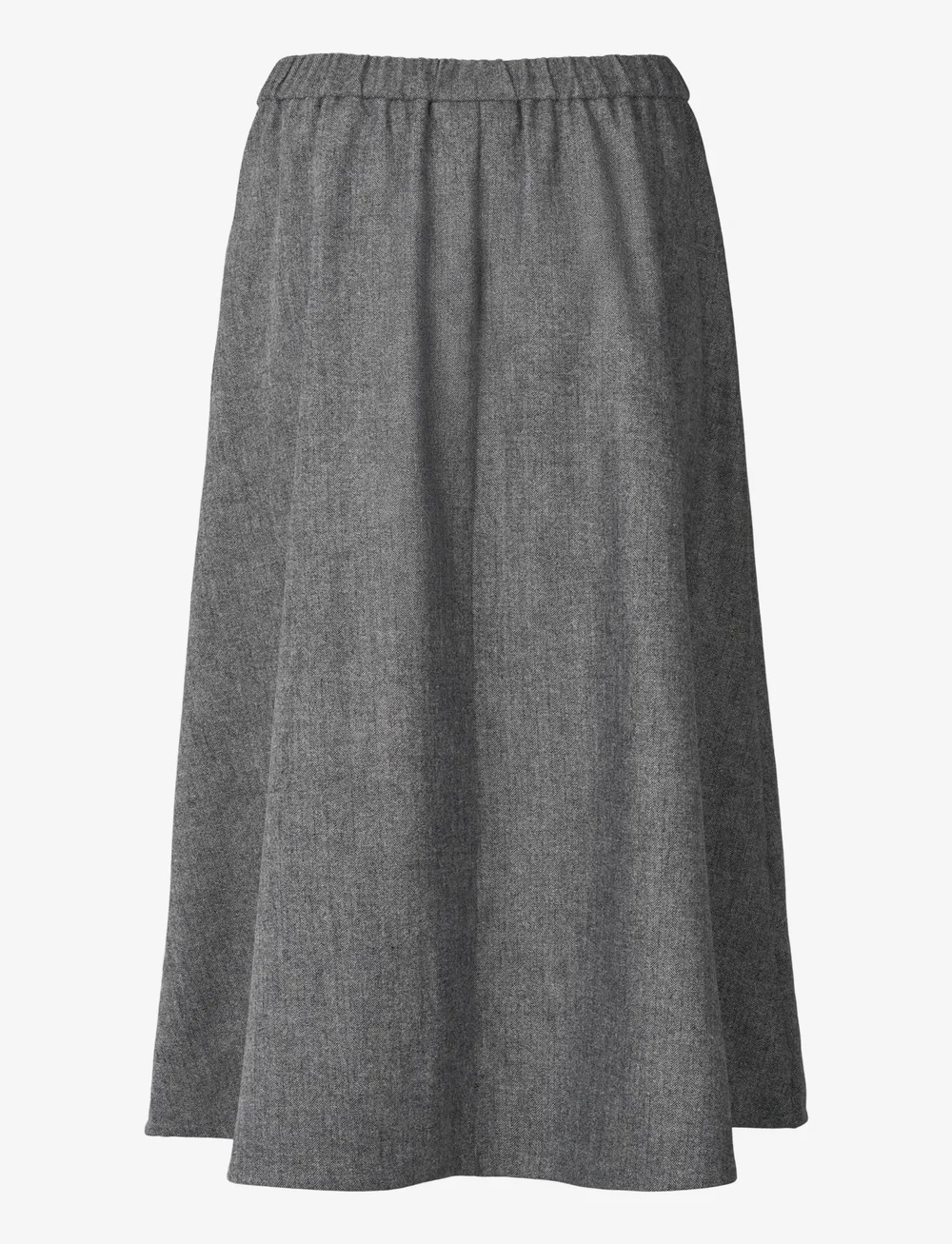 STUDIO FEDER - AGNES SKIRT - WOOL - midi nederdele - grey herringbone - 1