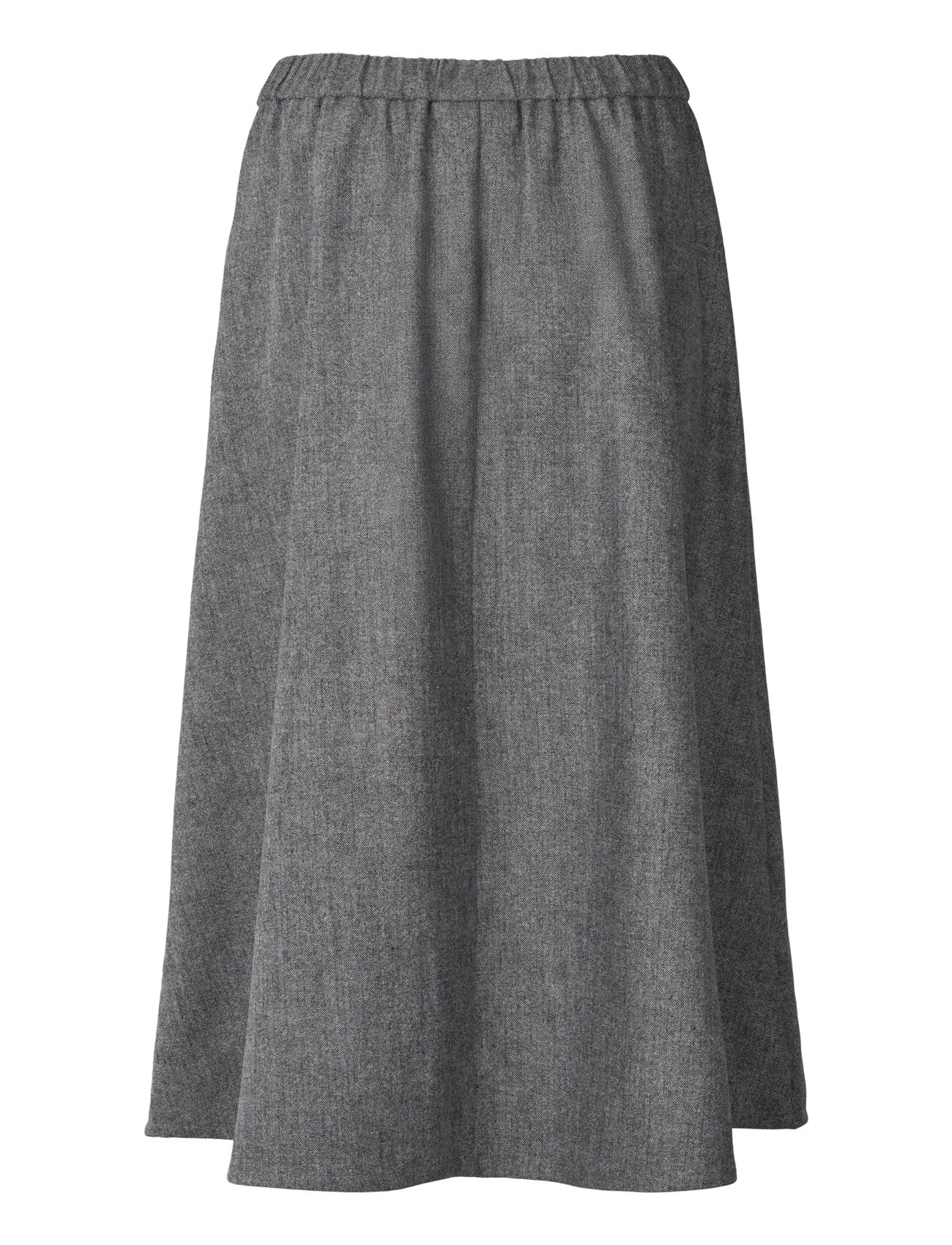 STUDIO FEDER - AGNES SKIRT - WOOL - midi skirts - grey herringbone - 1