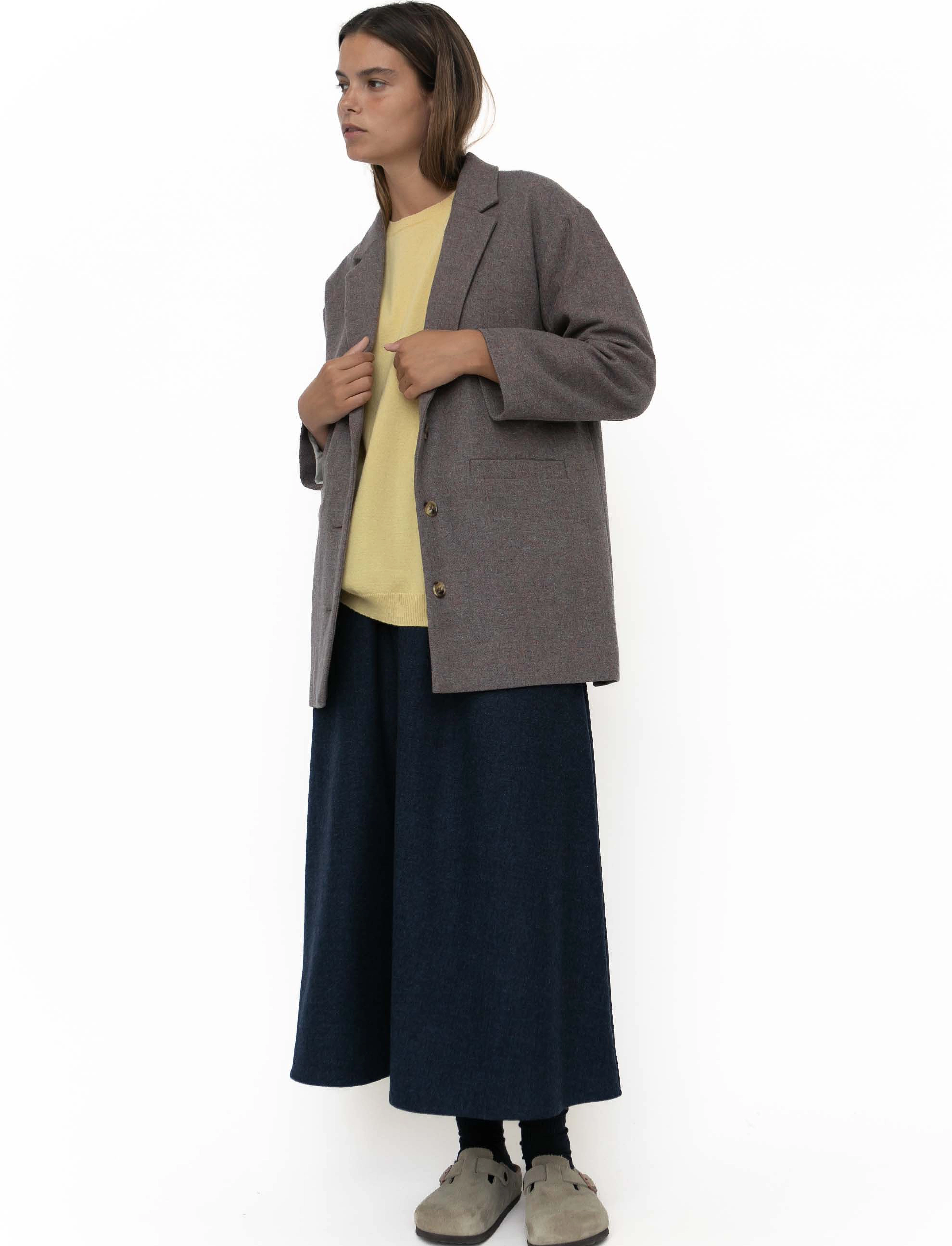 STUDIO FEDER - AGNES SKIRT - WOOL - midi nederdele - navy - 5