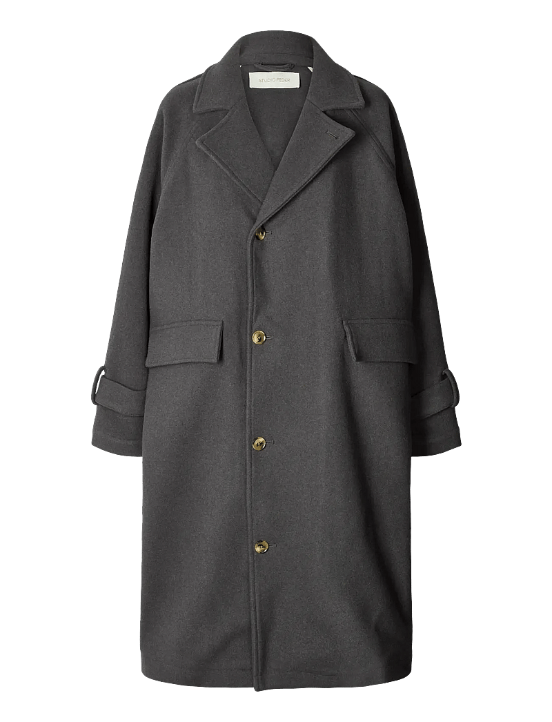 STUDIO FEDER - JOHANNE COAT - WOOL - winterjacken - charcoal - 1