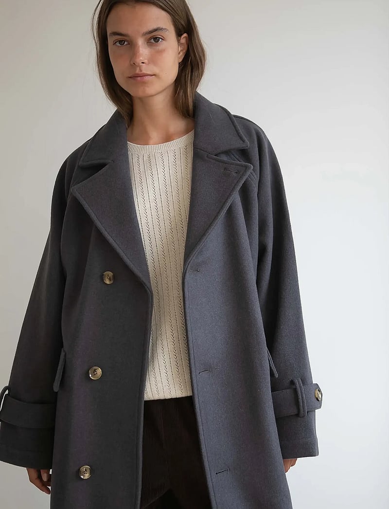 STUDIO FEDER - JOHANNE COAT - WOOL - winterjacken - charcoal - 4