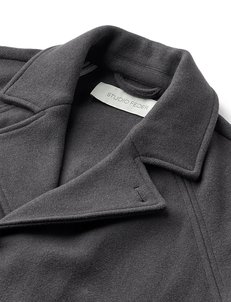 STUDIO FEDER - JOHANNE COAT - WOOL - winterjacken - charcoal - 5