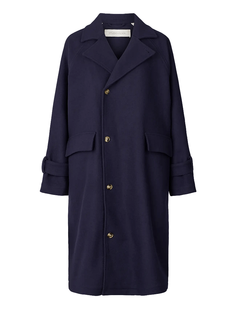 STUDIO FEDER - JOHANNE COAT - WOOL - winter jackets - navy - 1