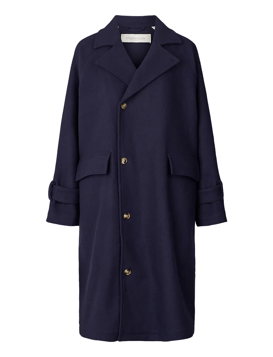 STUDIO FEDER - JOHANNE COAT - WOOL - vinterjakker - navy - 1