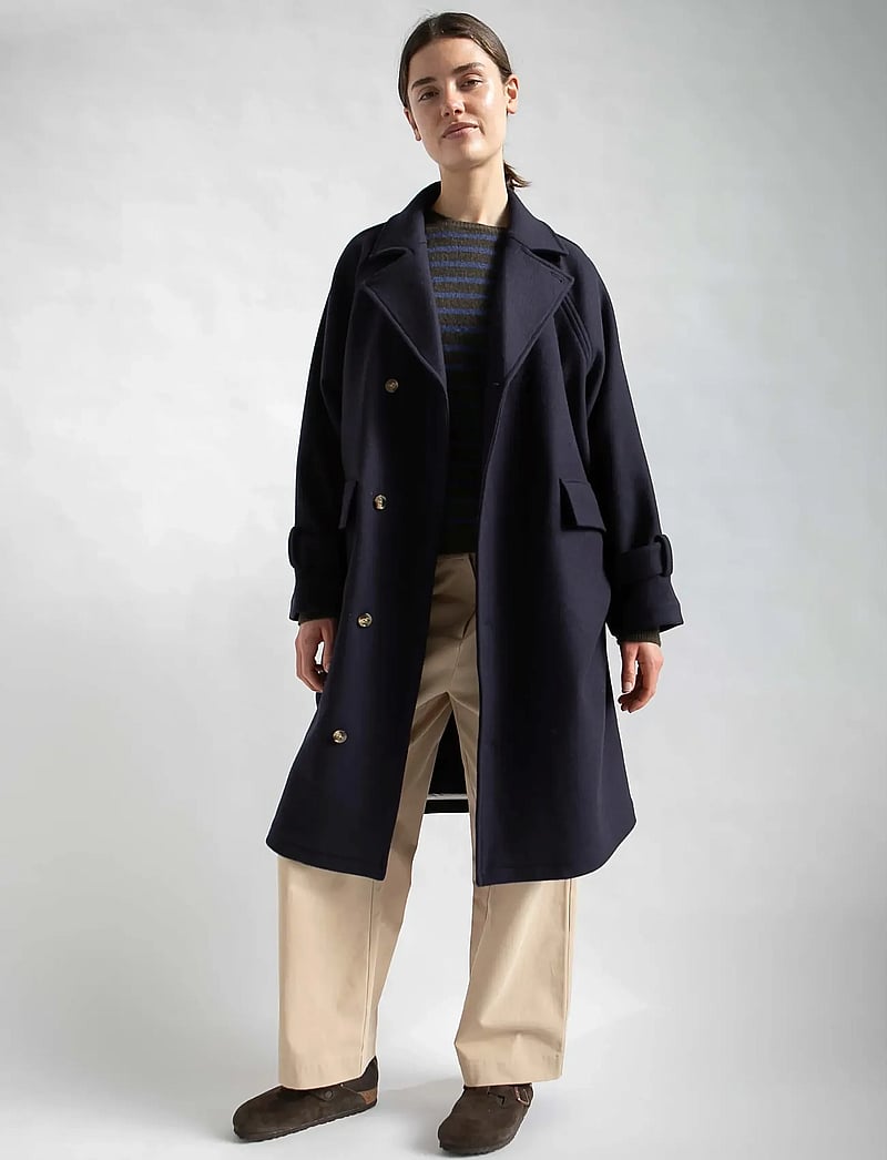 STUDIO FEDER - JOHANNE COAT - WOOL - winter jackets - navy - 0