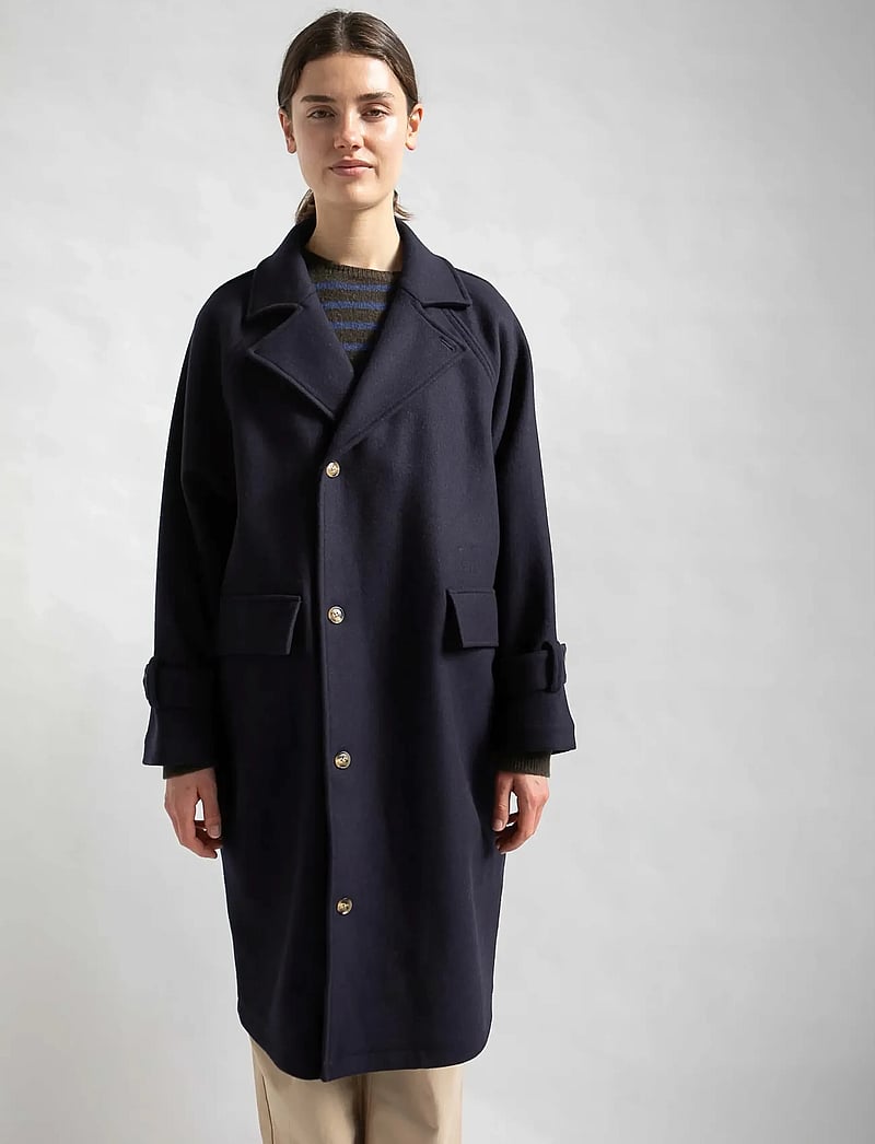 STUDIO FEDER - JOHANNE COAT - WOOL - winter jackets - navy - 3