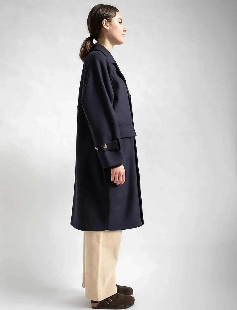 STUDIO FEDER - JOHANNE COAT - WOOL - winter jackets - navy - 4