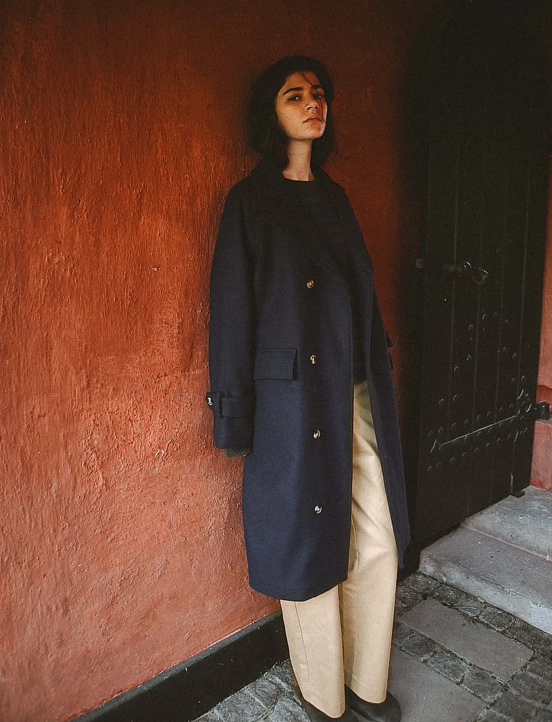 STUDIO FEDER - JOHANNE COAT - WOOL - winter jackets - navy - 5