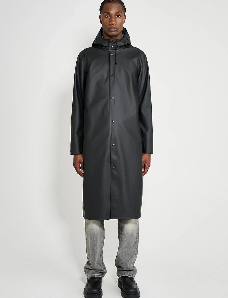 Stutterheim - Stockholm Long Black - regnjakker - black - 0