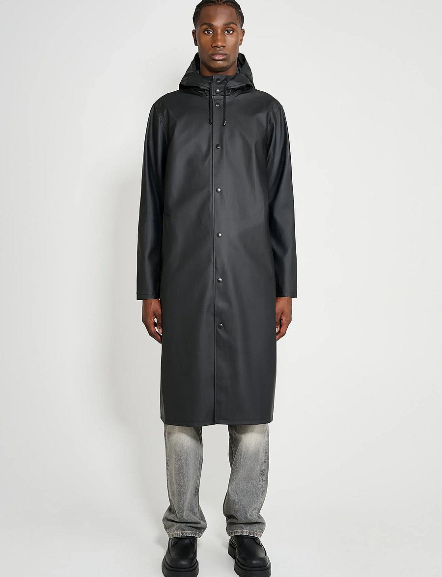 Stutterheim - Stockholm Long Black - regnjackor - black - 0