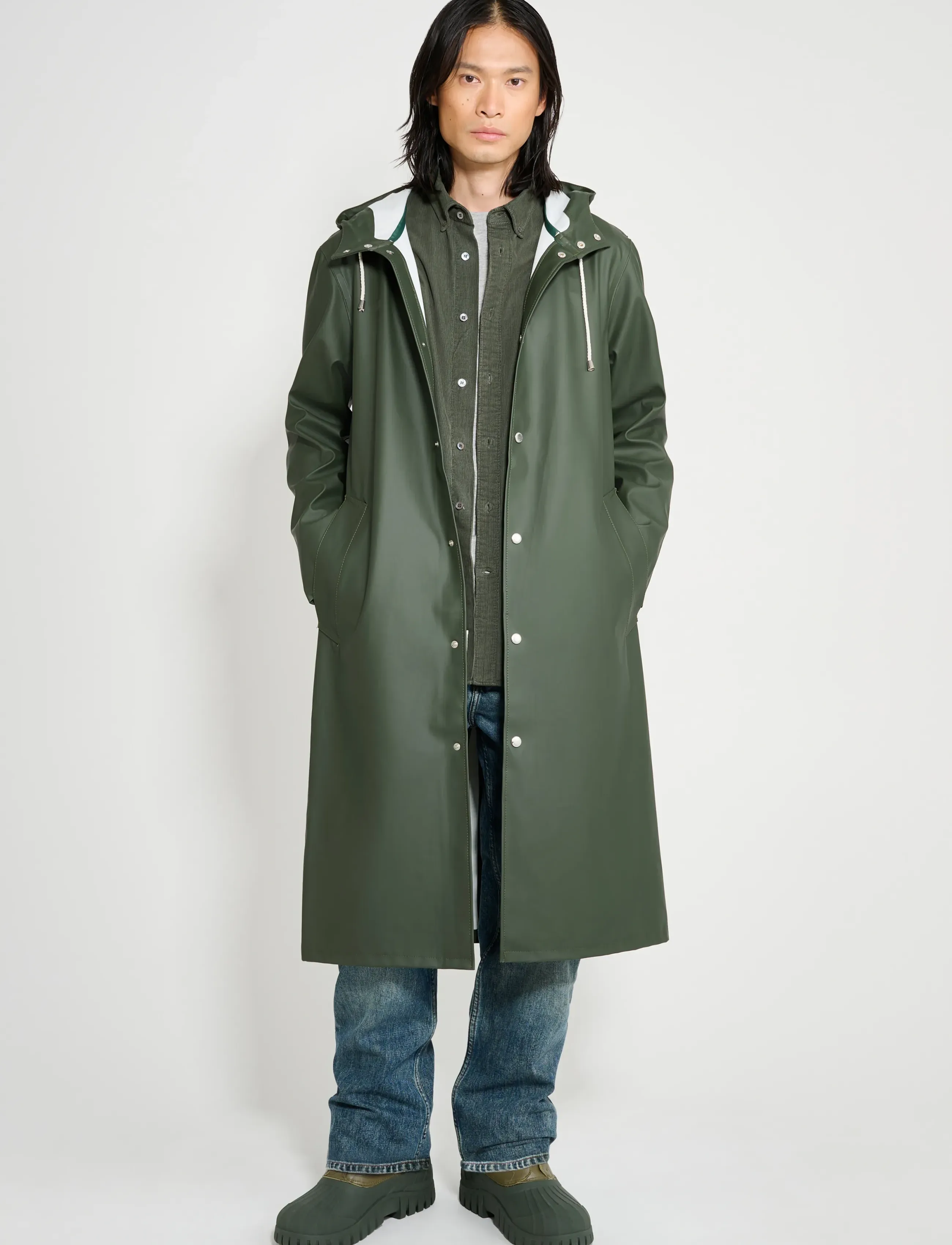 Stutterheim - Stockholm Long Green - regnjakker - green - 4