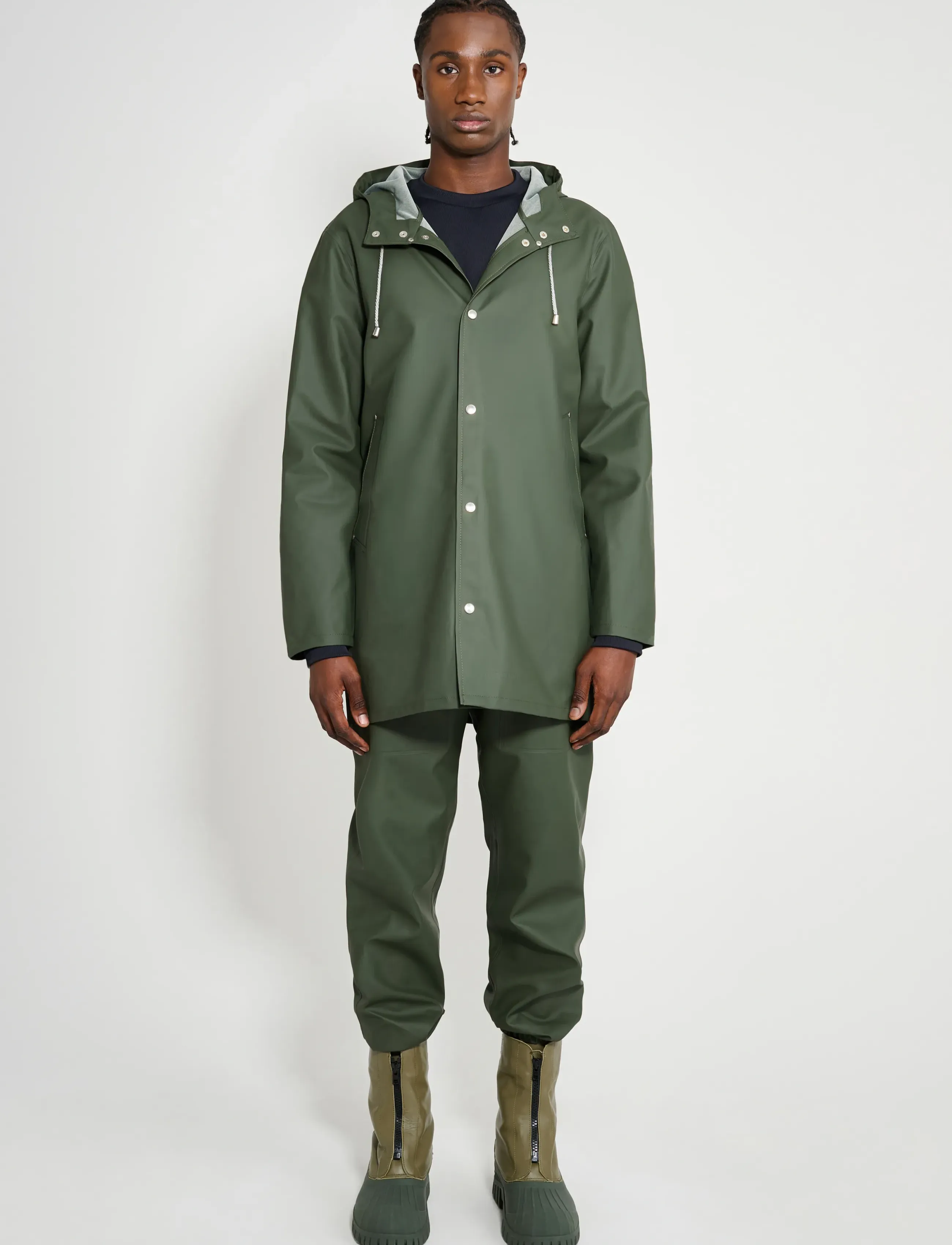 Stutterheim - Stockholm Lightweight Green - regnjakker - green - 4