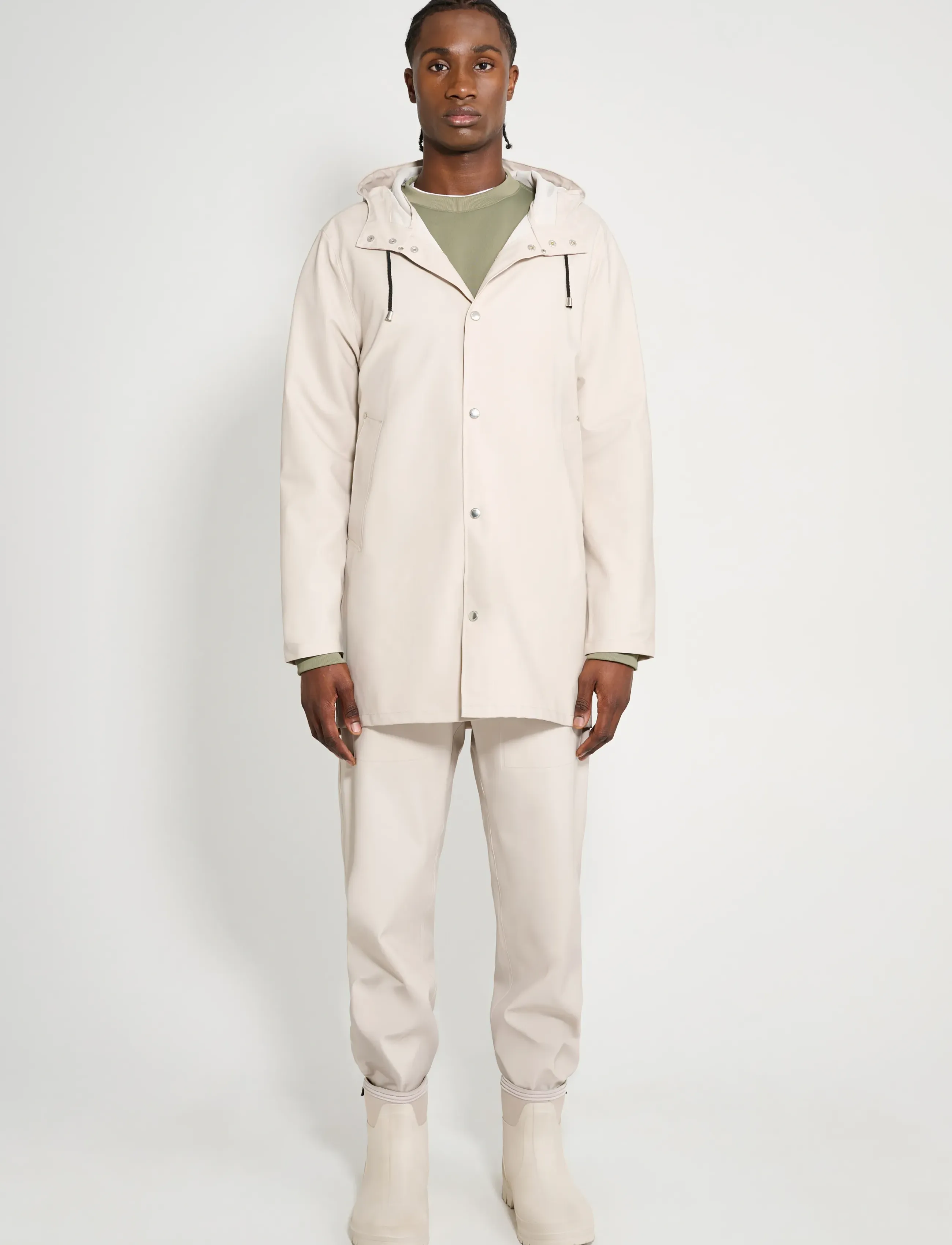 Stutterheim Stockholm Lightweight Light Sand - Regntøy - LIGHT SAND / cream