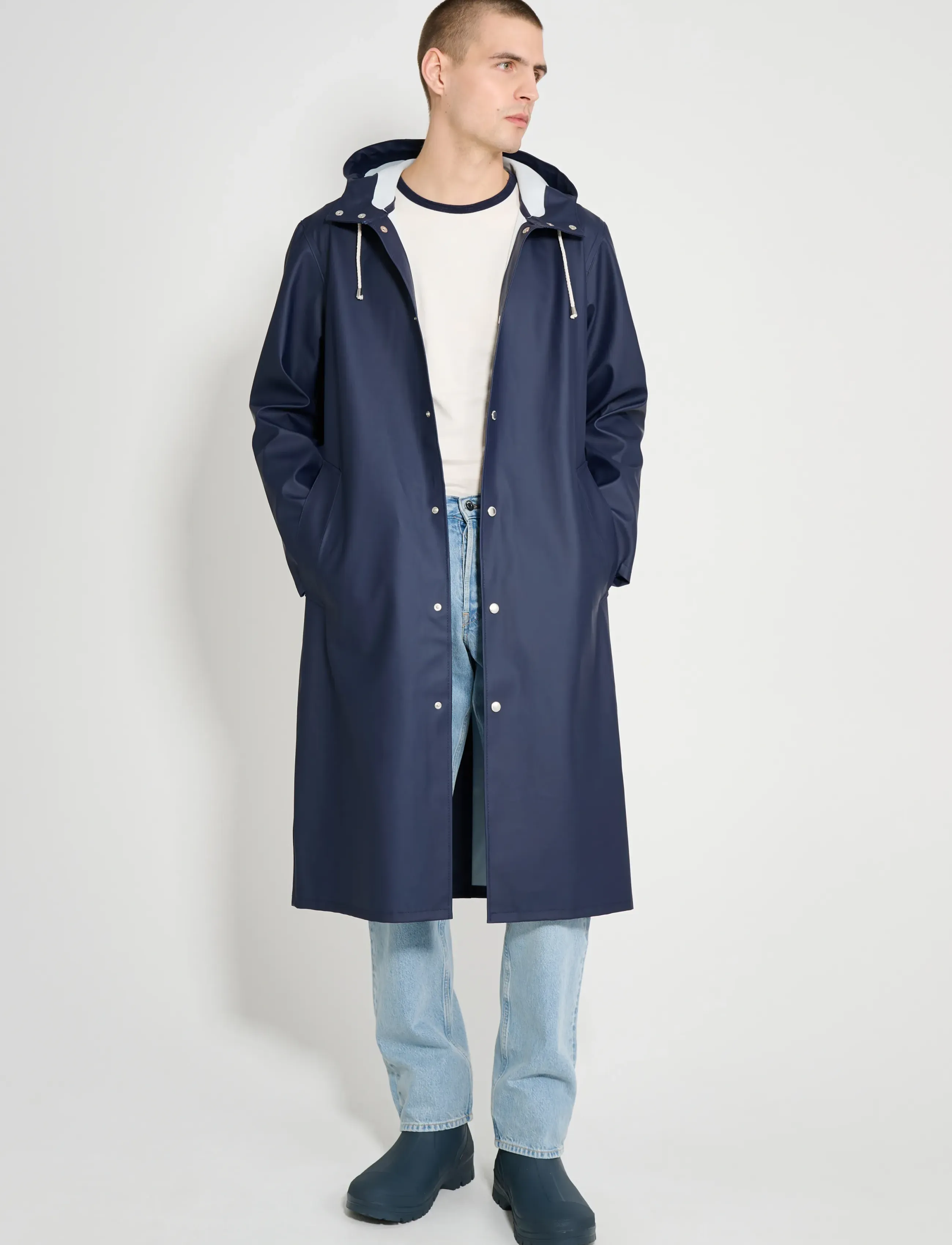 Stutterheim Stockholm Long Navy - Regntøy - NAVY / blue