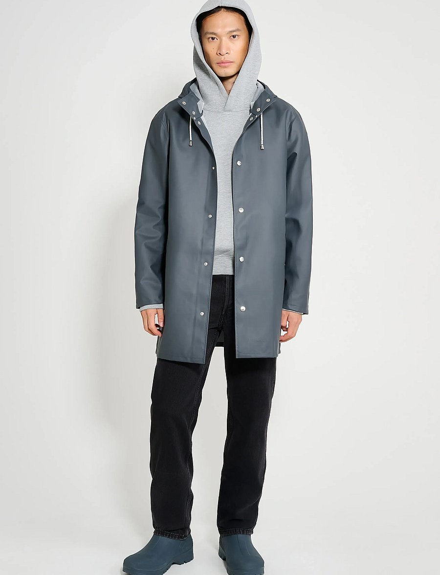 Stutterheim - Stockholm Lightweight Charcoal - regnjackor - charcoal - 0