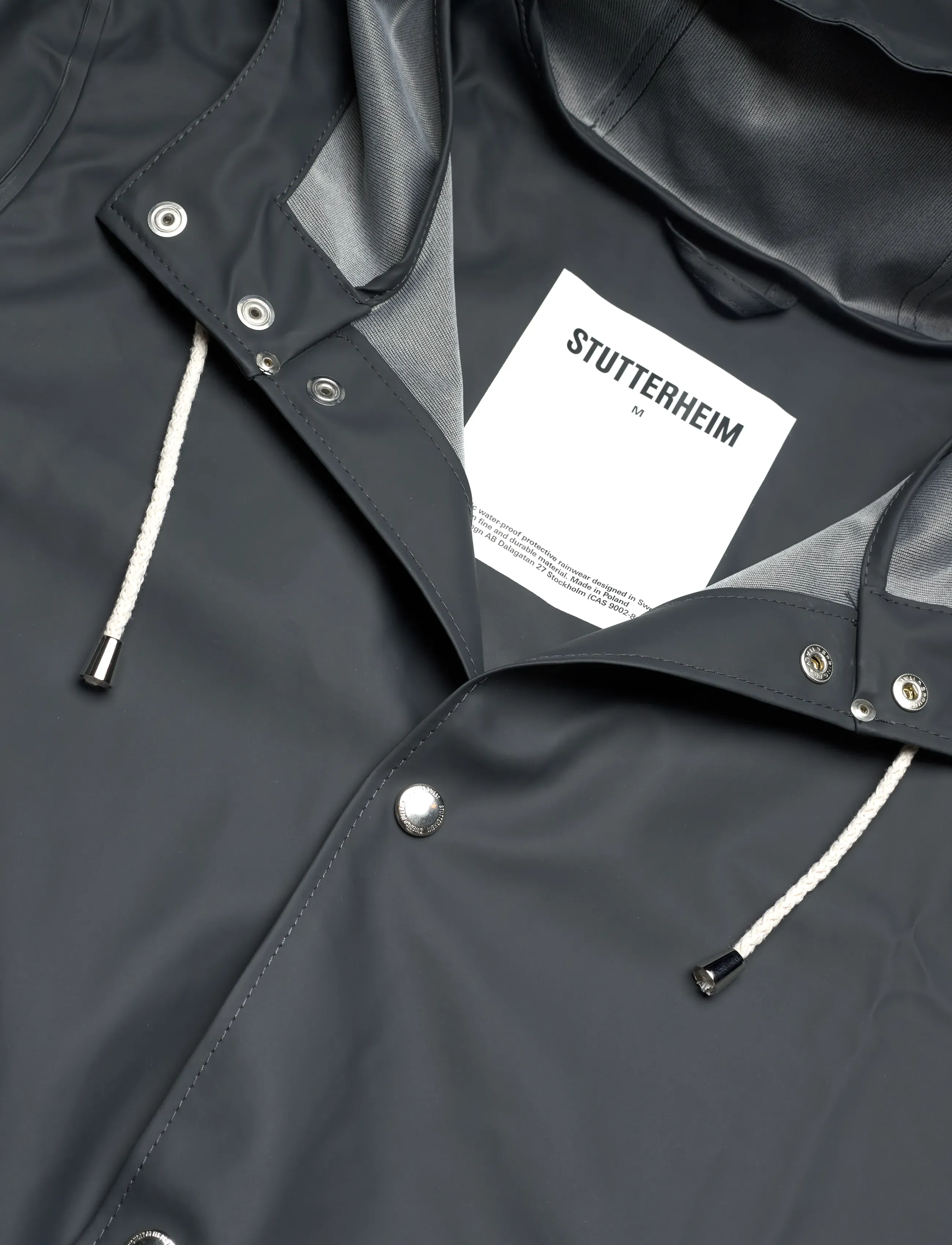 Stutterheim - Stockholm Lightweight Charcoal - regnjackor - charcoal - 4