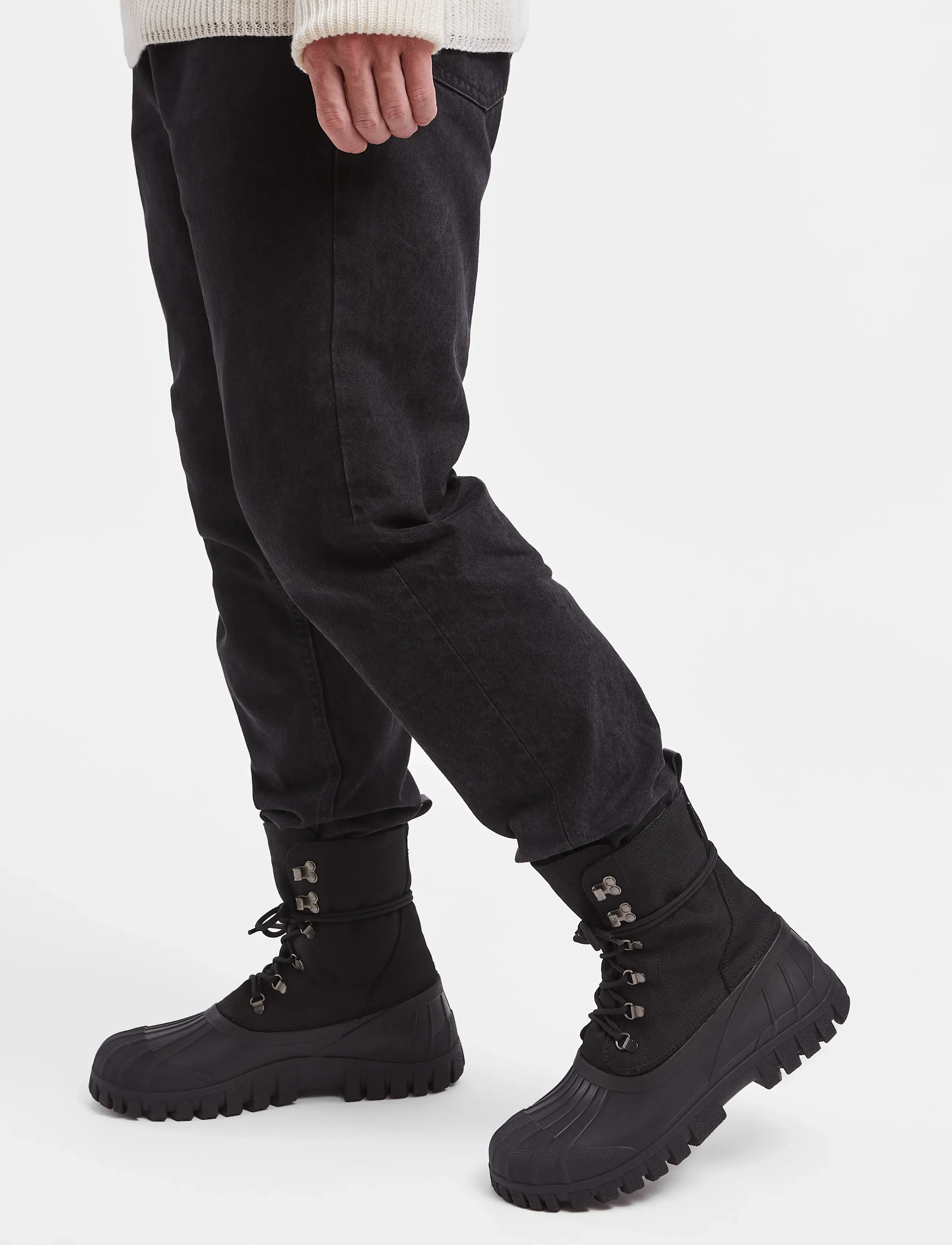 Stutterheim Patrol Boot Black Cordura, 41, Boots, Schwarz - Rain Männerswear